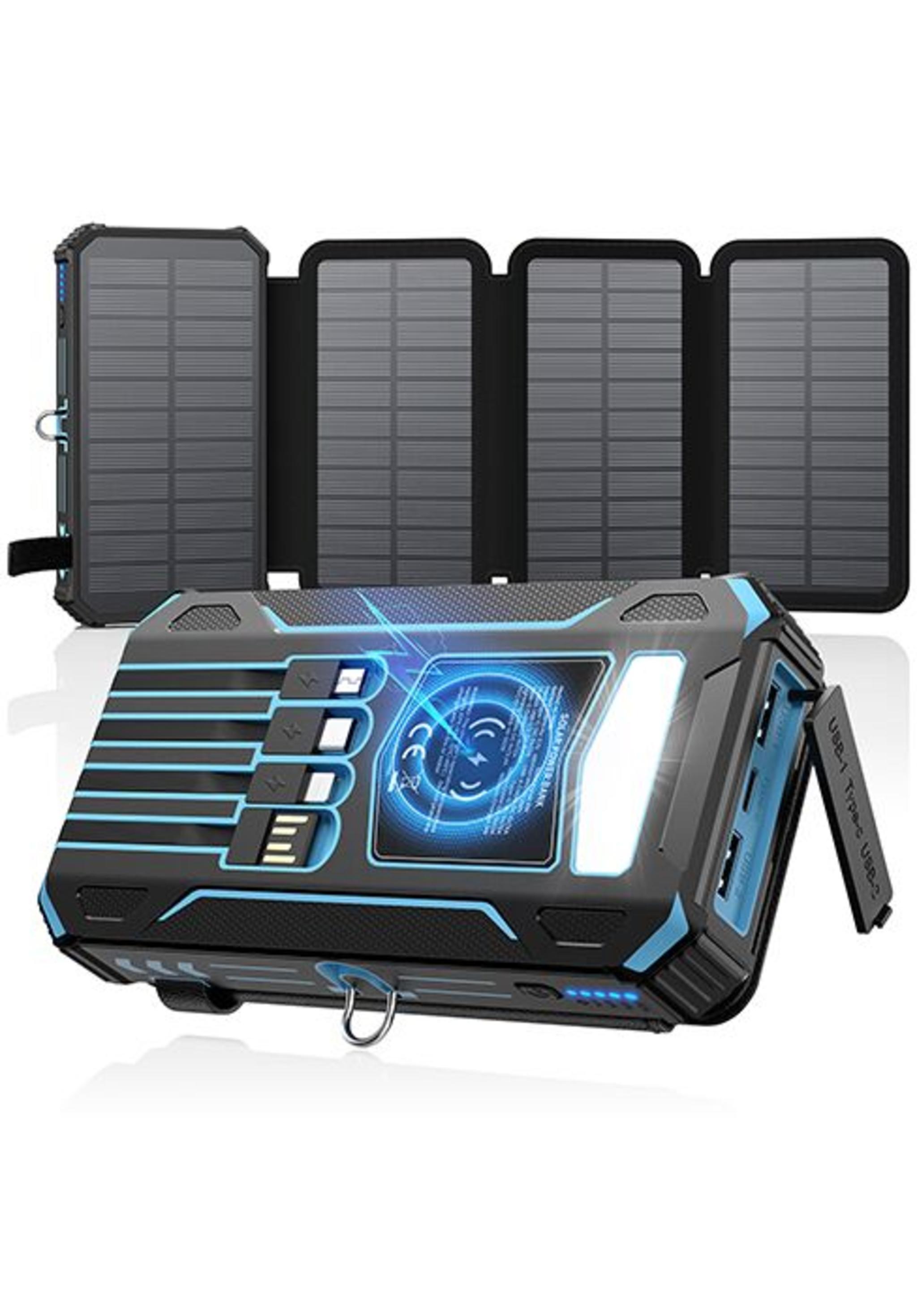 48000mAh Solar Power Bank with Wireless Charging, 4 Built-in Cables & Fast PD QC 3.0 image 21