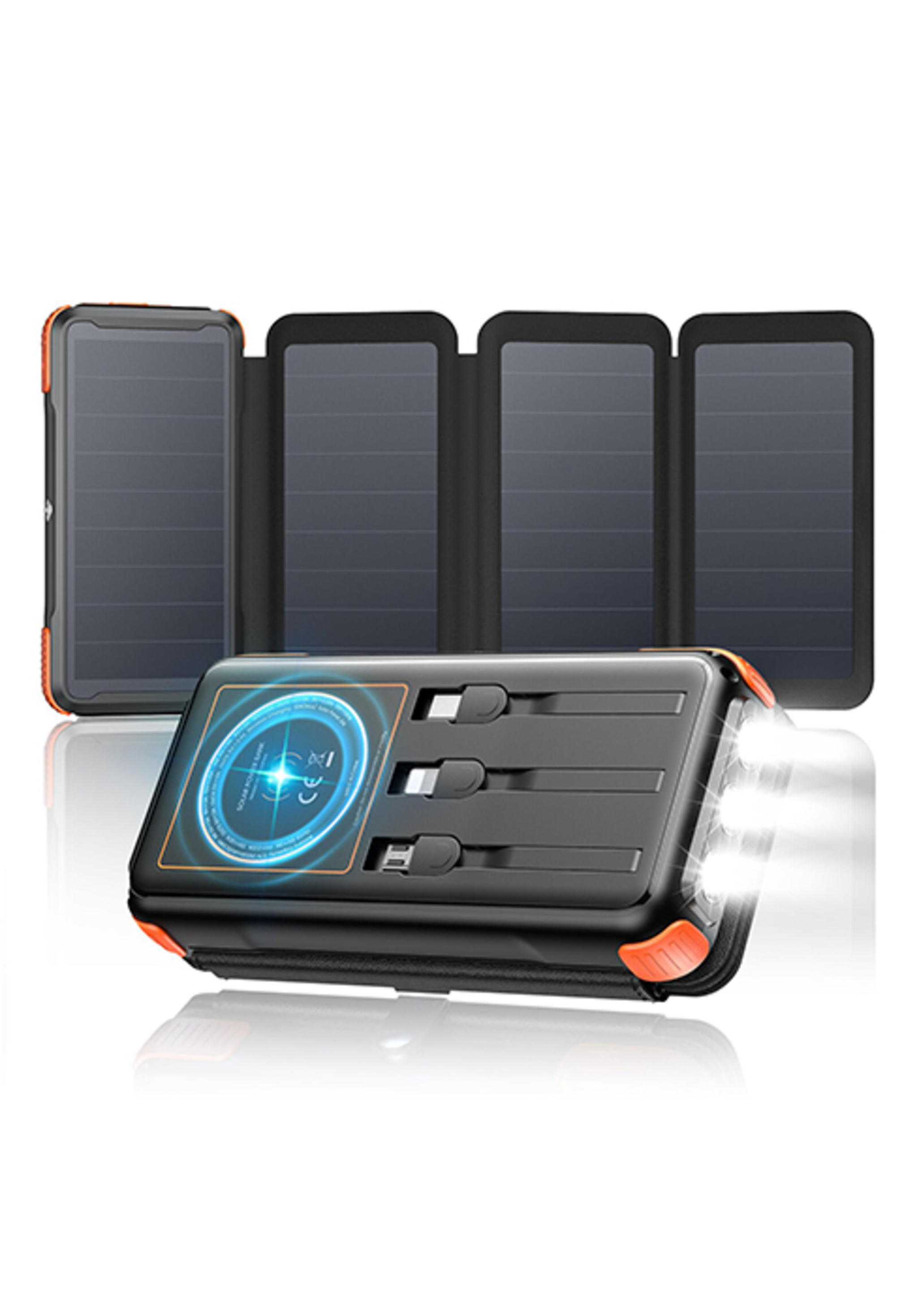 48000mAh Solar Power Bank with Wireless Charging, 4 Built-in Cables & Fast PD QC 3.0 image 22