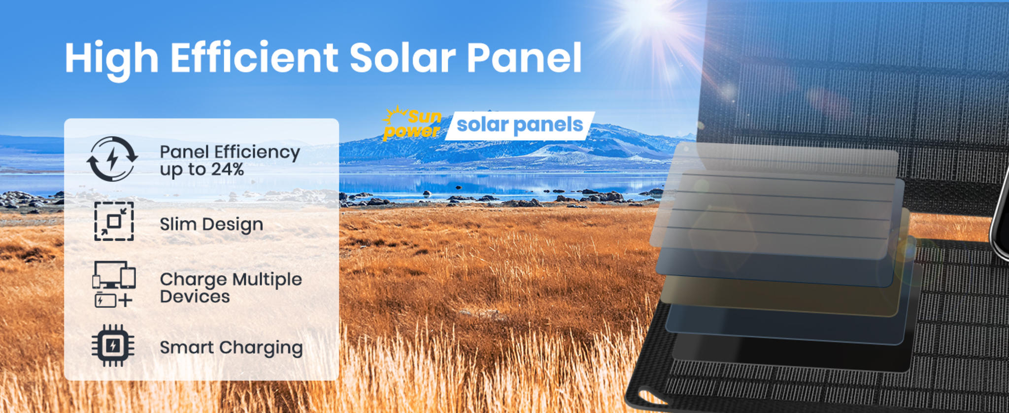 40W Foldable Solar Panel Charger with USB-C & USB-A Outputs image 13