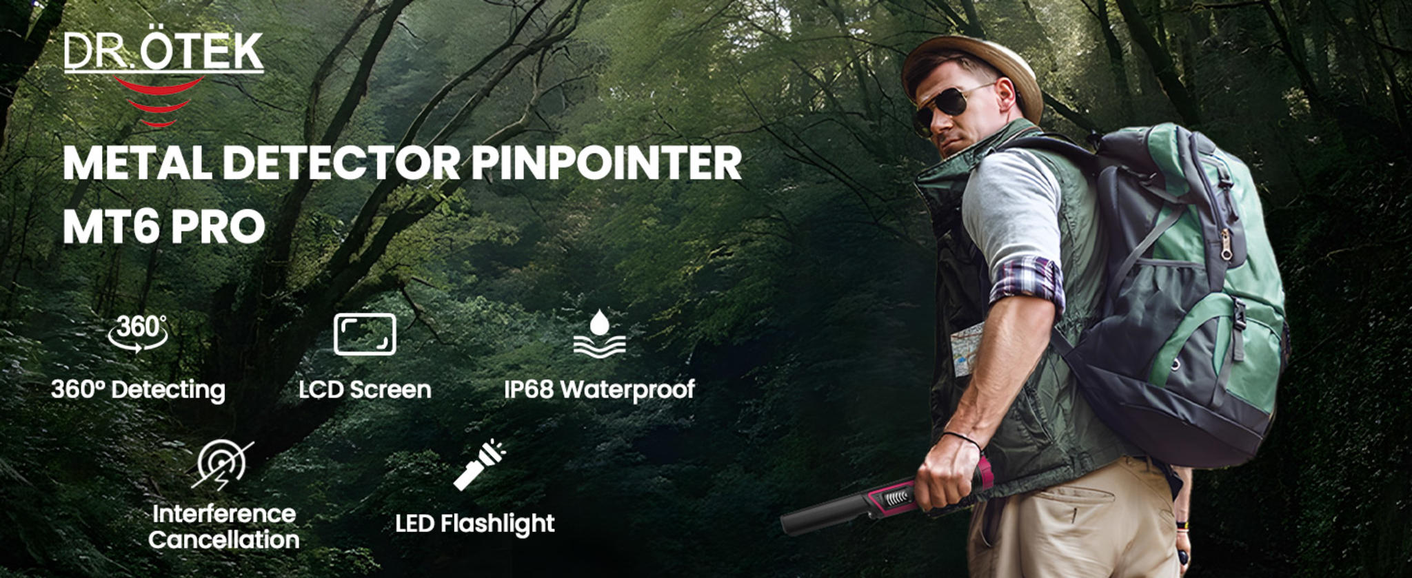 Waterproof Metal Detector Pinpointer with LCD Screen image 15