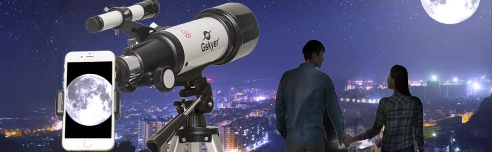 70mm Aperture 400mm Refracting Telescope for Beginners with Phone Adapter & Tripod image 7