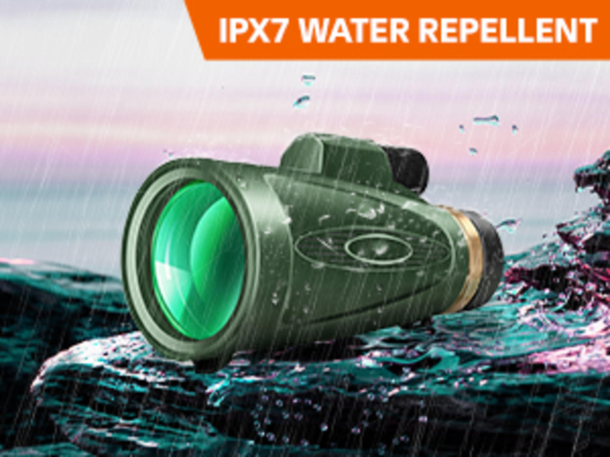 80x100 High Power Monocular with Smartphone Adapter & Tripod image 11