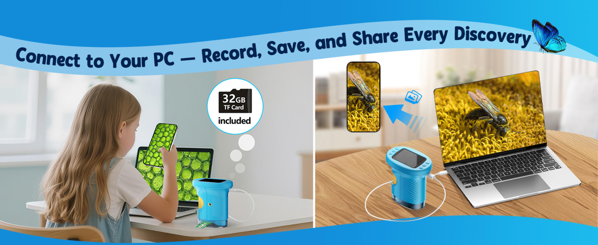 4K Digital Handheld Microscope for Kids - 1000X Magnification with 12 Slides image 11