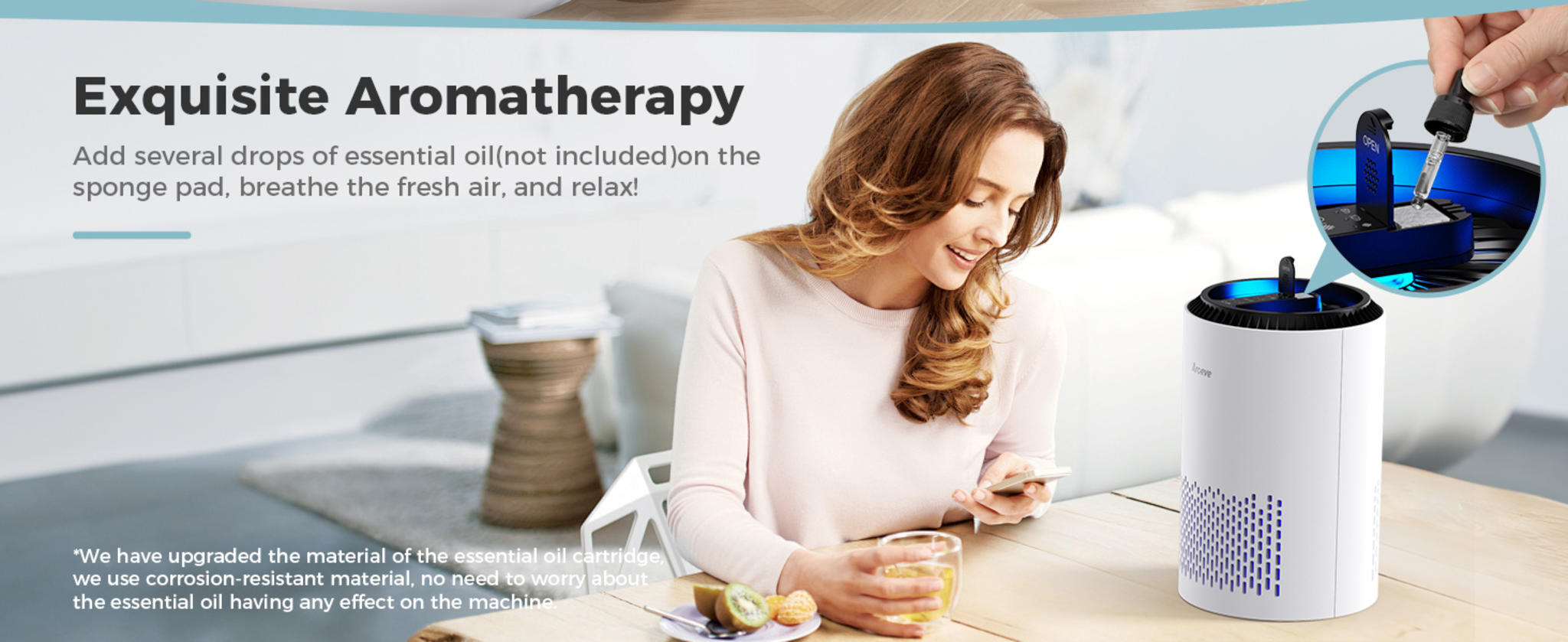 Air Purifier with 3-Layer Filter, Sleep Mode & Essential Oil Diffuser image 14