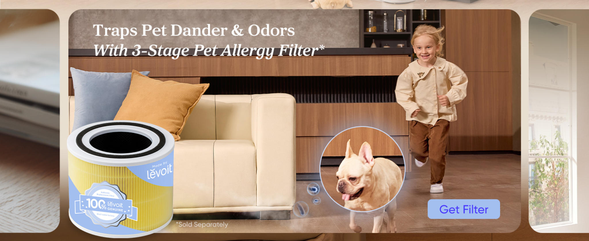 Air Purifier for Allergies and Pet Hair, 1073 ft² Coverage, HEPA Sleep Mode image 11