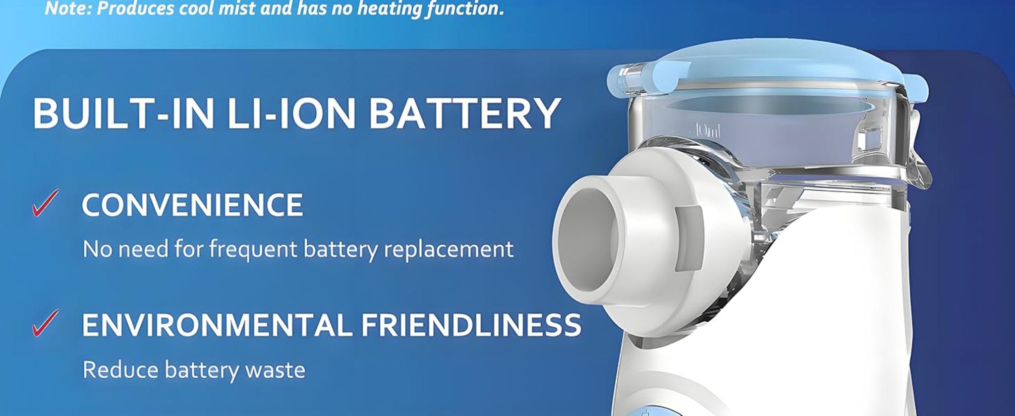 Portable Mesh Nebulizer with LED Display, Auto-Cleaning & Rechargeable Battery image 9