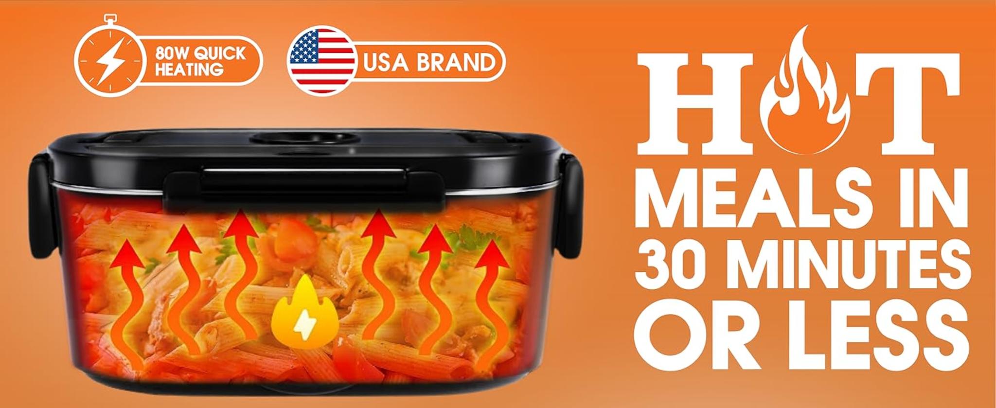 80W Electric Lunch Box with 1.5L Capacity - Portable Food Warmer for Travel & Work image 13