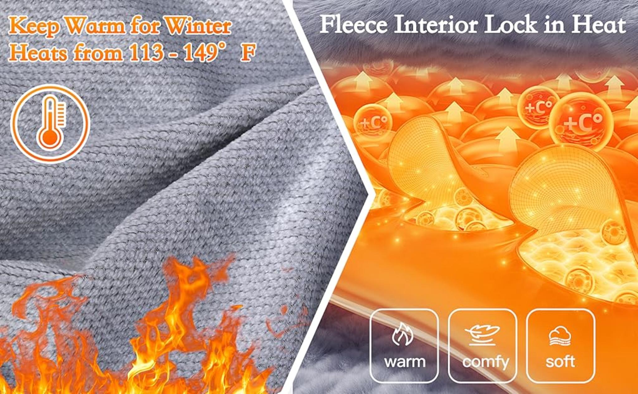 71" Wearable Heated Blanket Shawl with Power Bank, 11 Heating Zones & 3 Heat Settings image 12