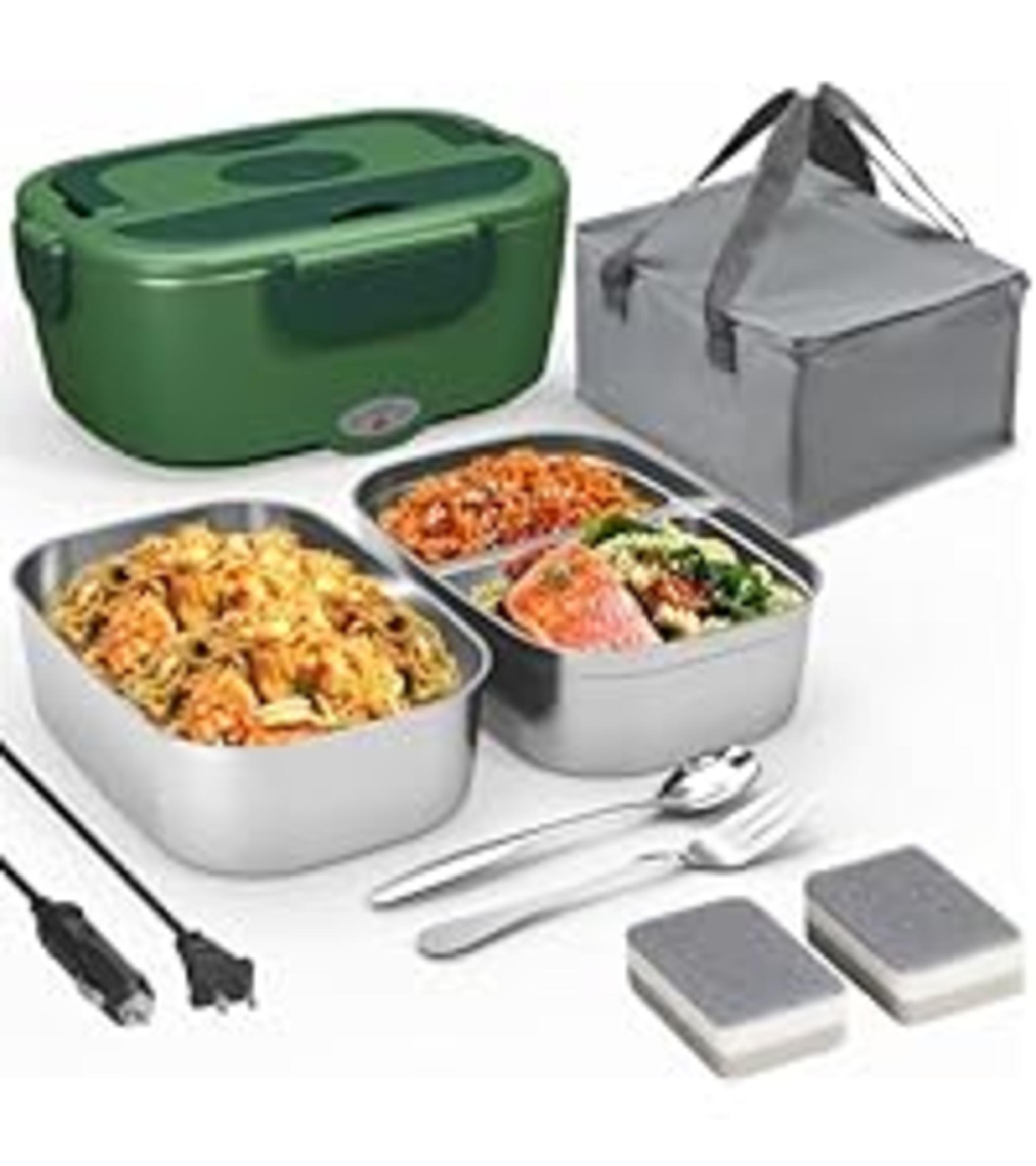 80W Electric Lunch Box with Dual 1.5L Stainless Steel Containers image 14