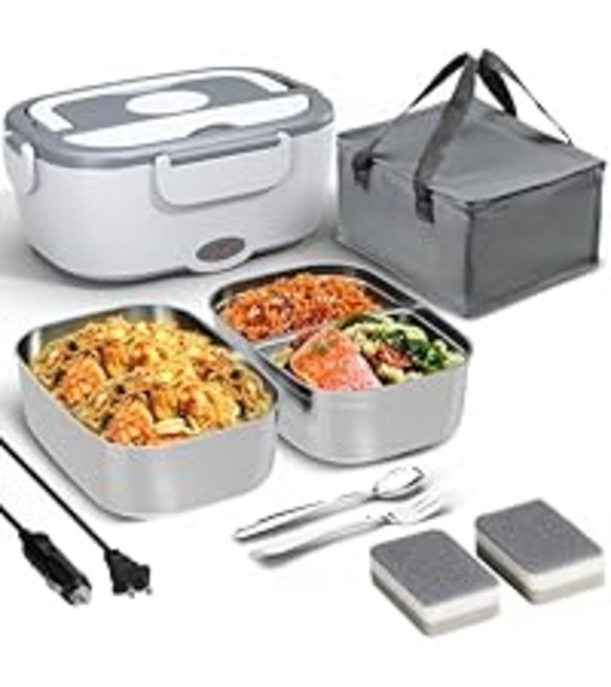 80W Electric Lunch Box with Dual 1.5L Stainless Steel Containers image 17