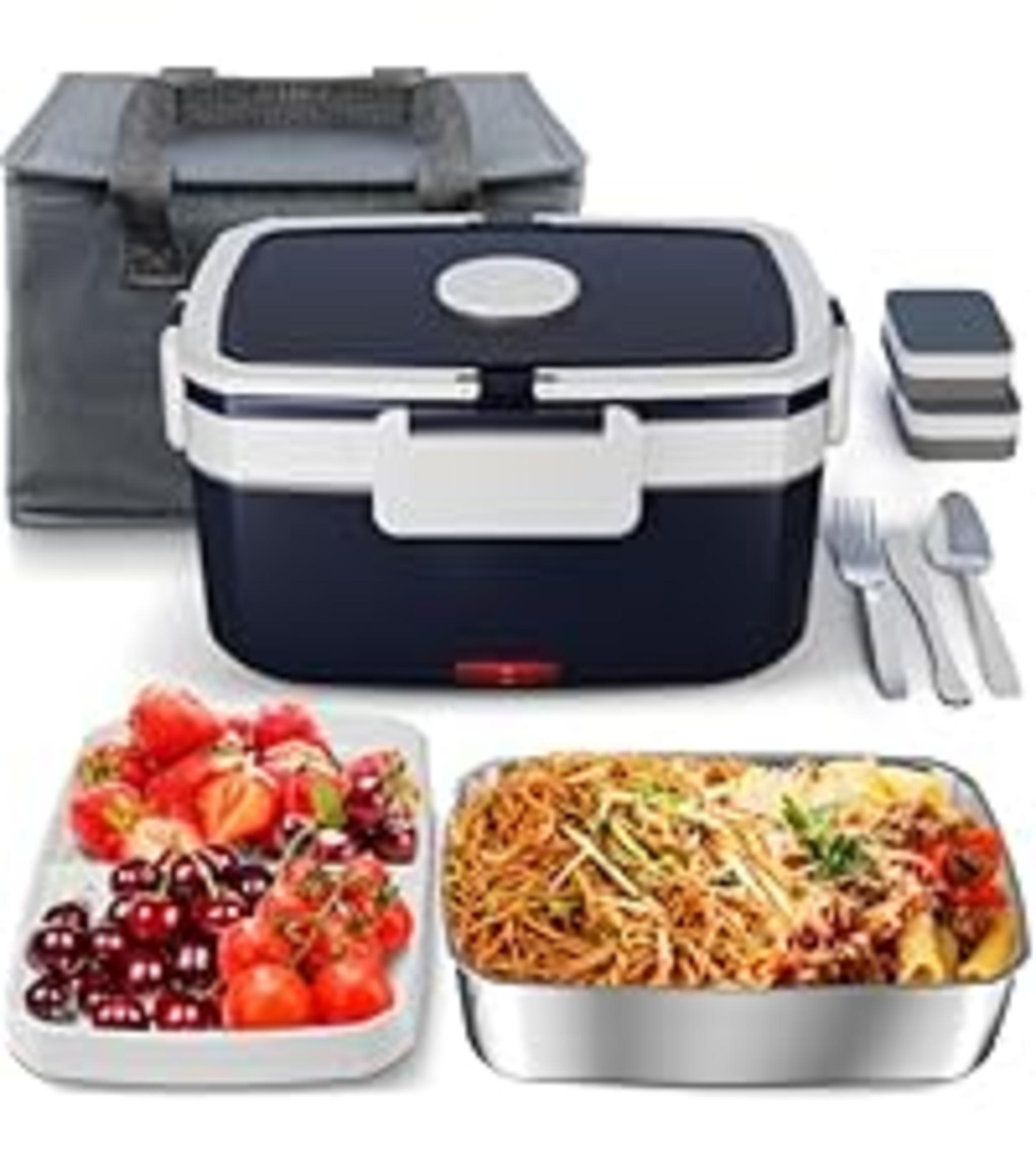 80W Electric Lunch Box with Dual 1.5L Stainless Steel Containers image 18