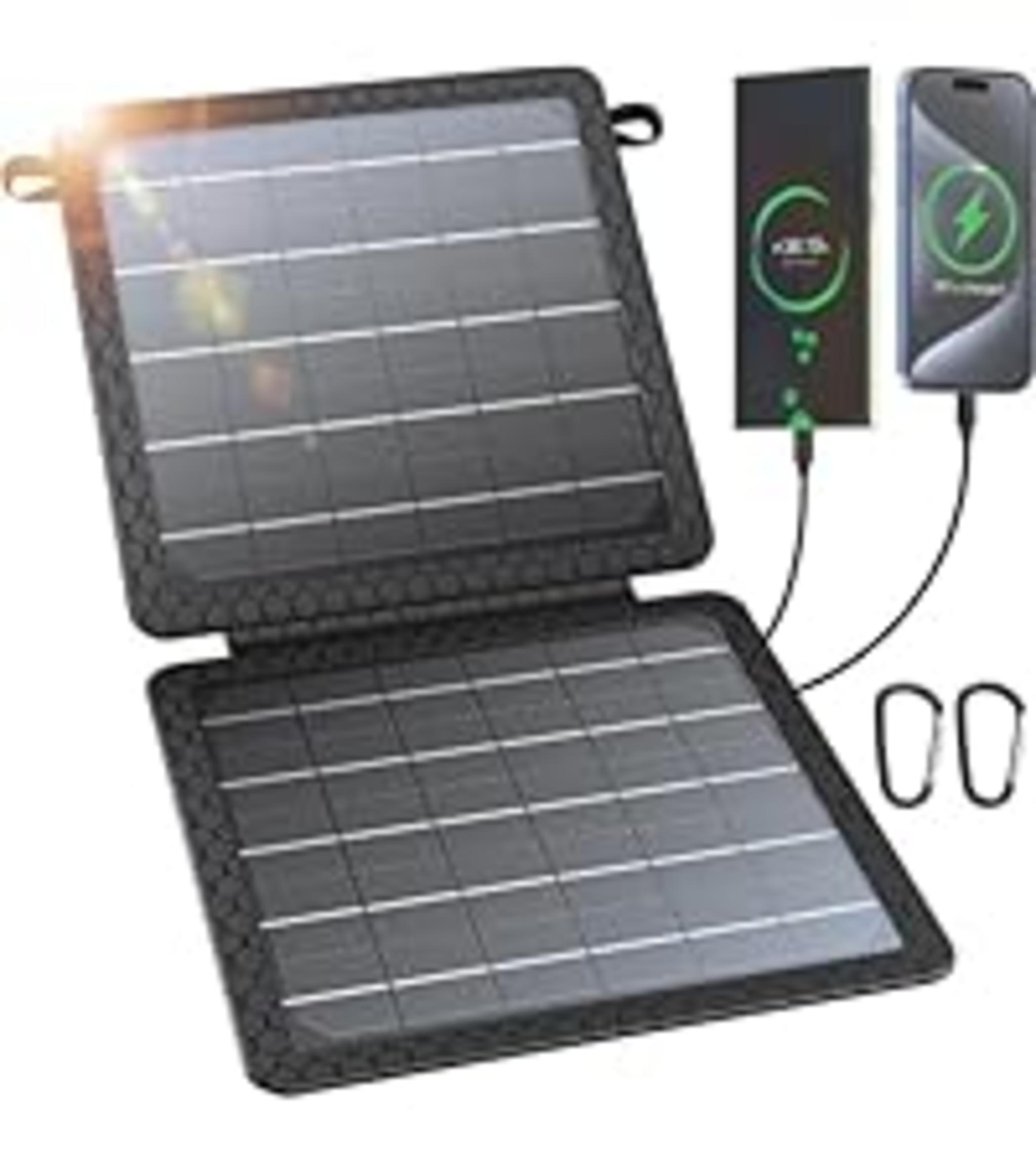 10,000mAh Solar Power Bank with 20W Fast Charging, Wireless Charger, Dual Flashlight for Camping image 23