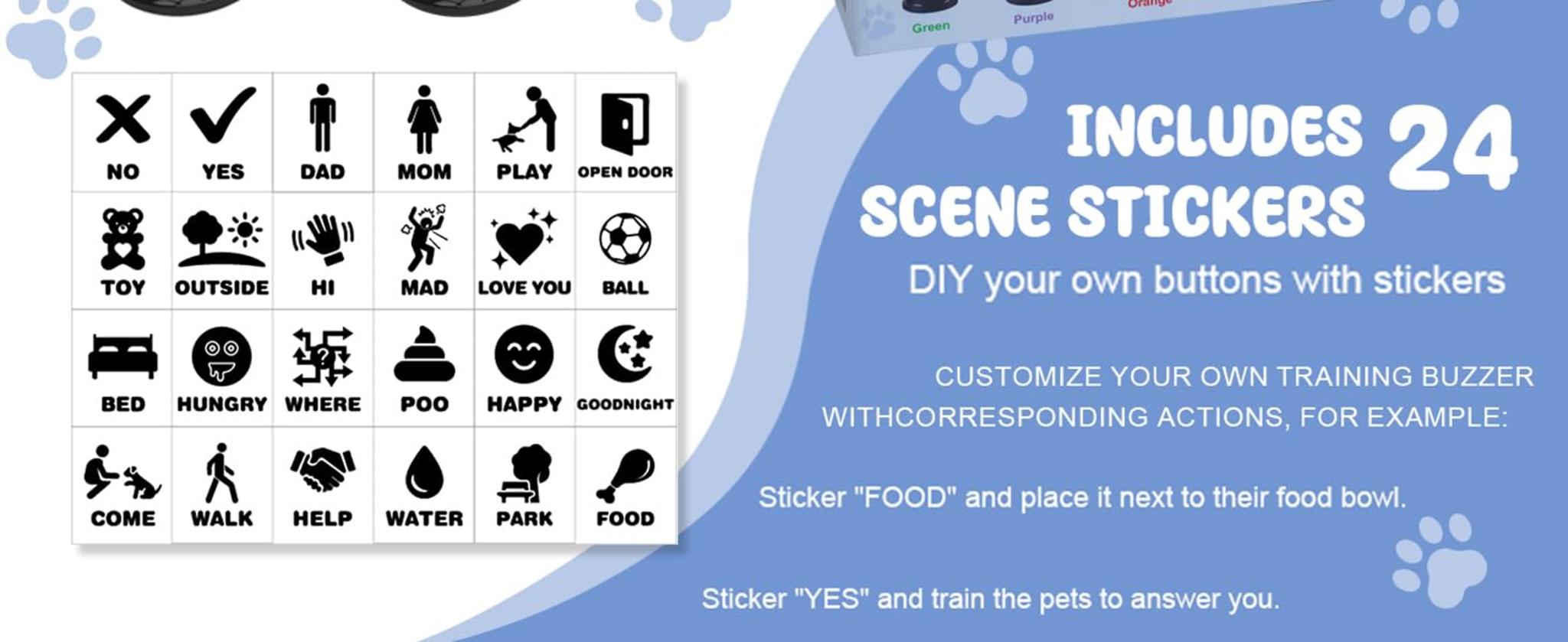8-Color Button Set with Waterproof Mat - Includes 48 Scene Stickers image 11