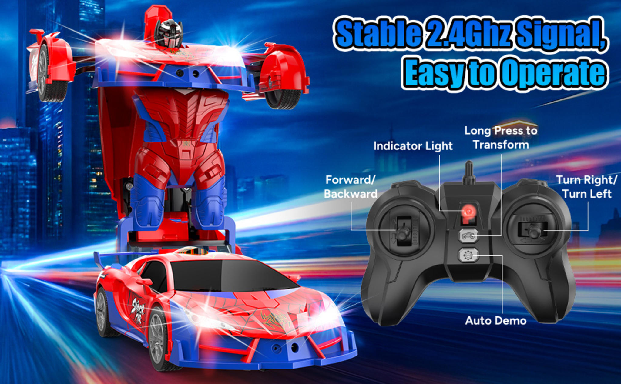2-in-1 Transforming RC Car with 360° Spin image 9