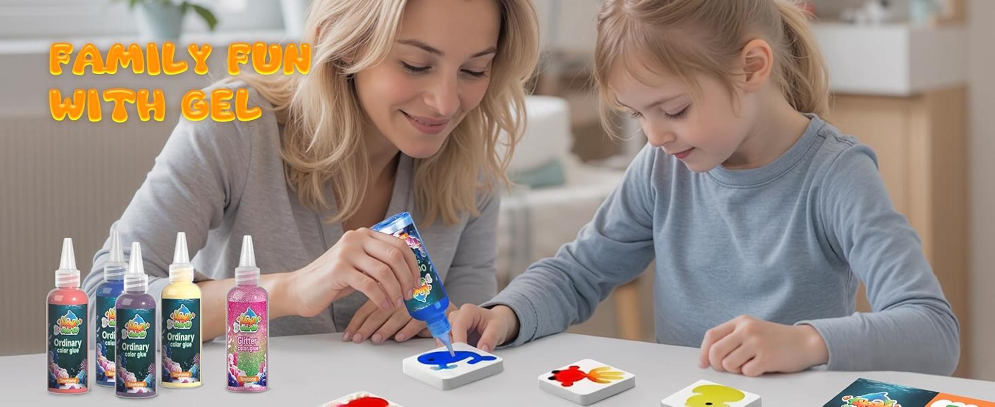 Magic Water Elf Toy Kit - 20 Gels with Glow & Glitter, 10 Molds DIY Squishy Maker image 10