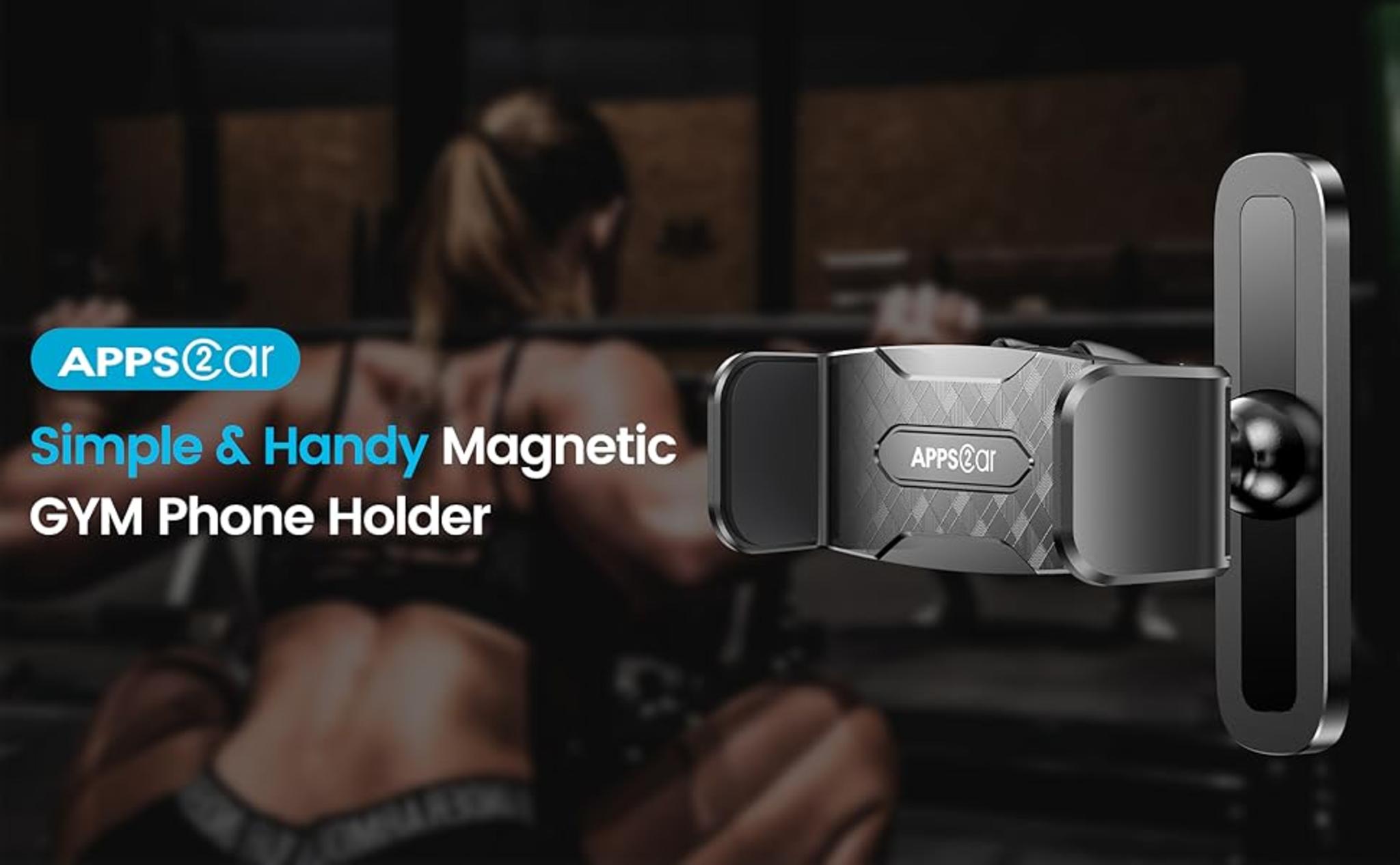 Magnetic Phone Holder for Gym Equipment, 360 Adjustable image 12