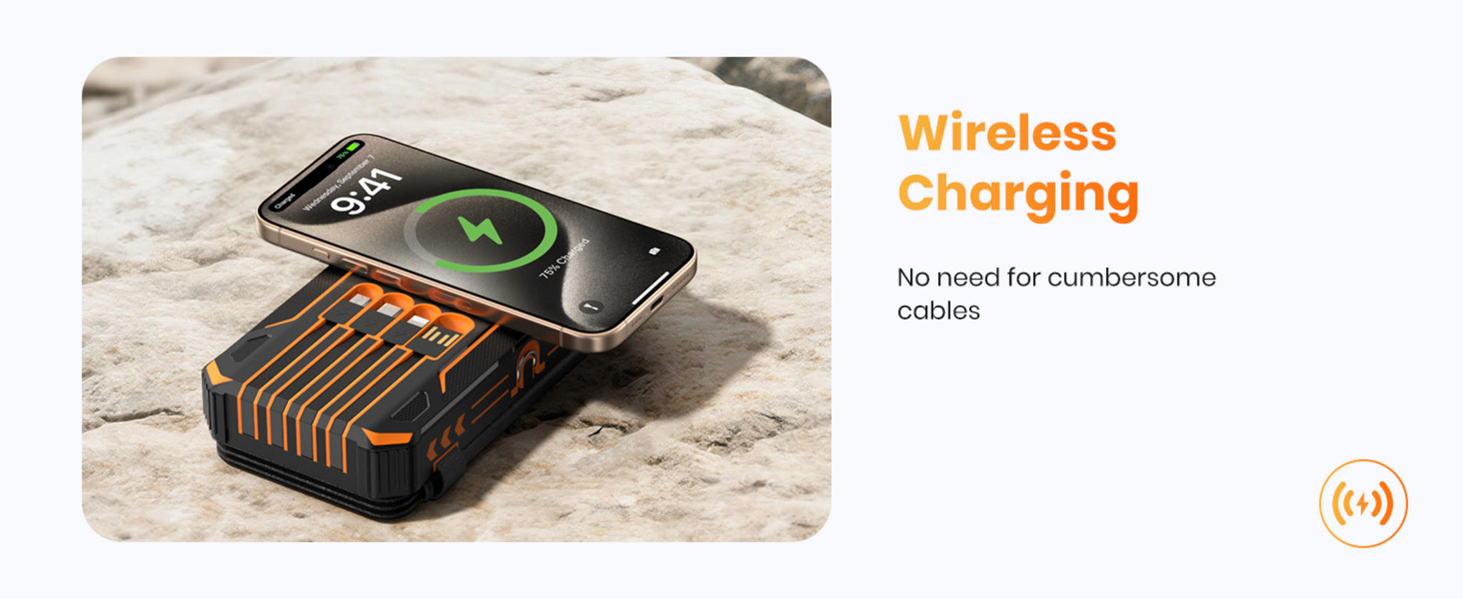 48000mAh Solar Power Bank with 4 Solar Panels & Wireless Charging image 9