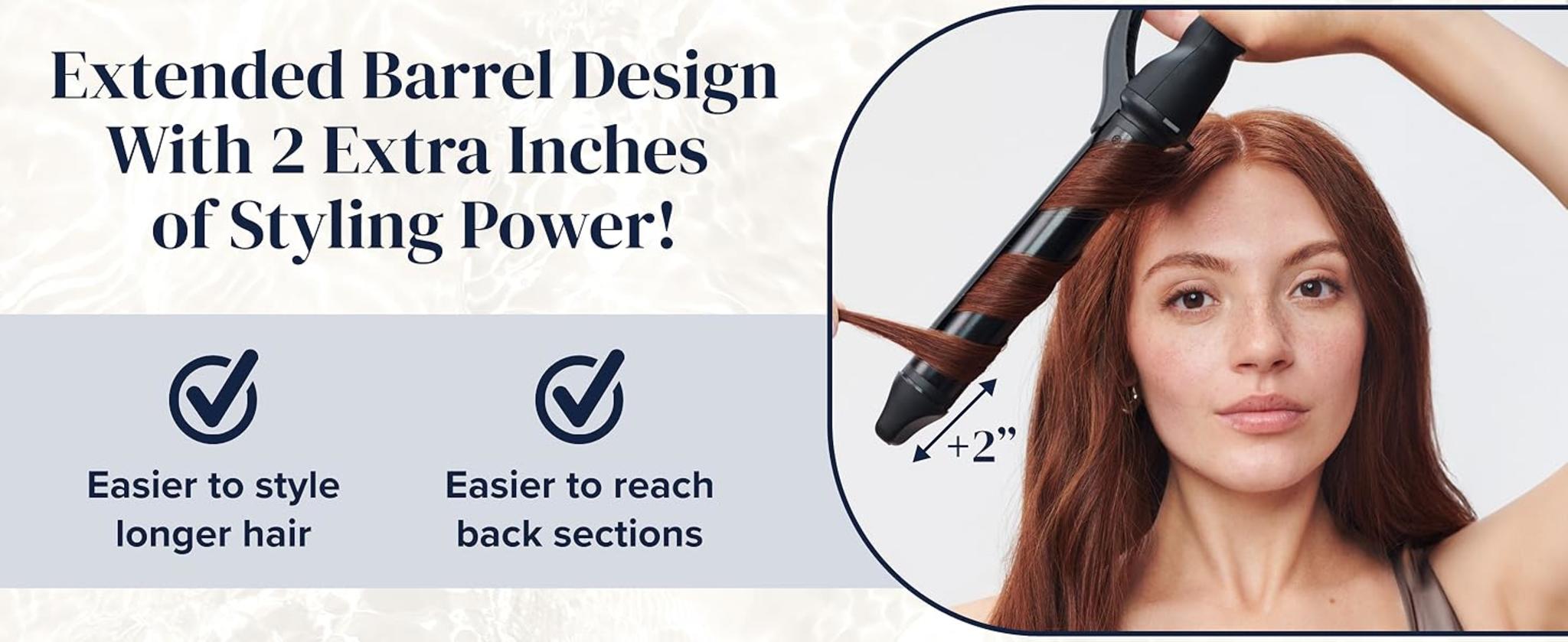 Long Barrel Curling Iron with Moisture Heat & NanoIonic Technology image 14