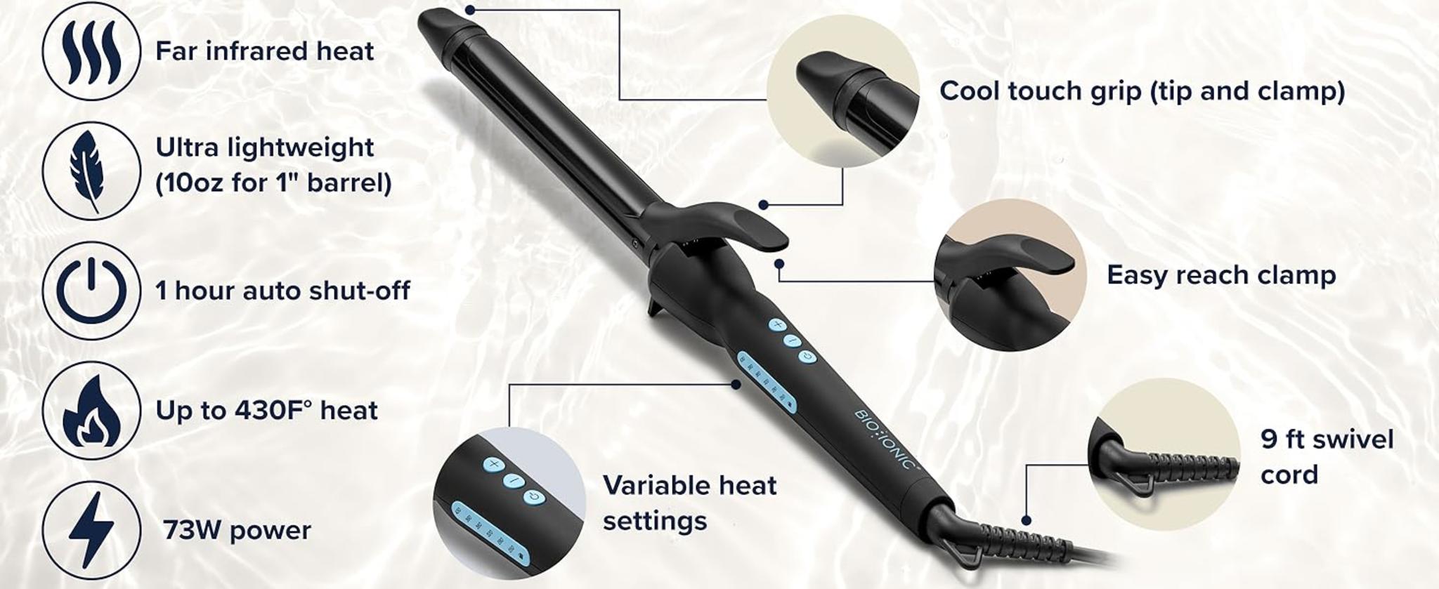 Long Barrel Curling Iron with Moisture Heat & NanoIonic Technology image 15