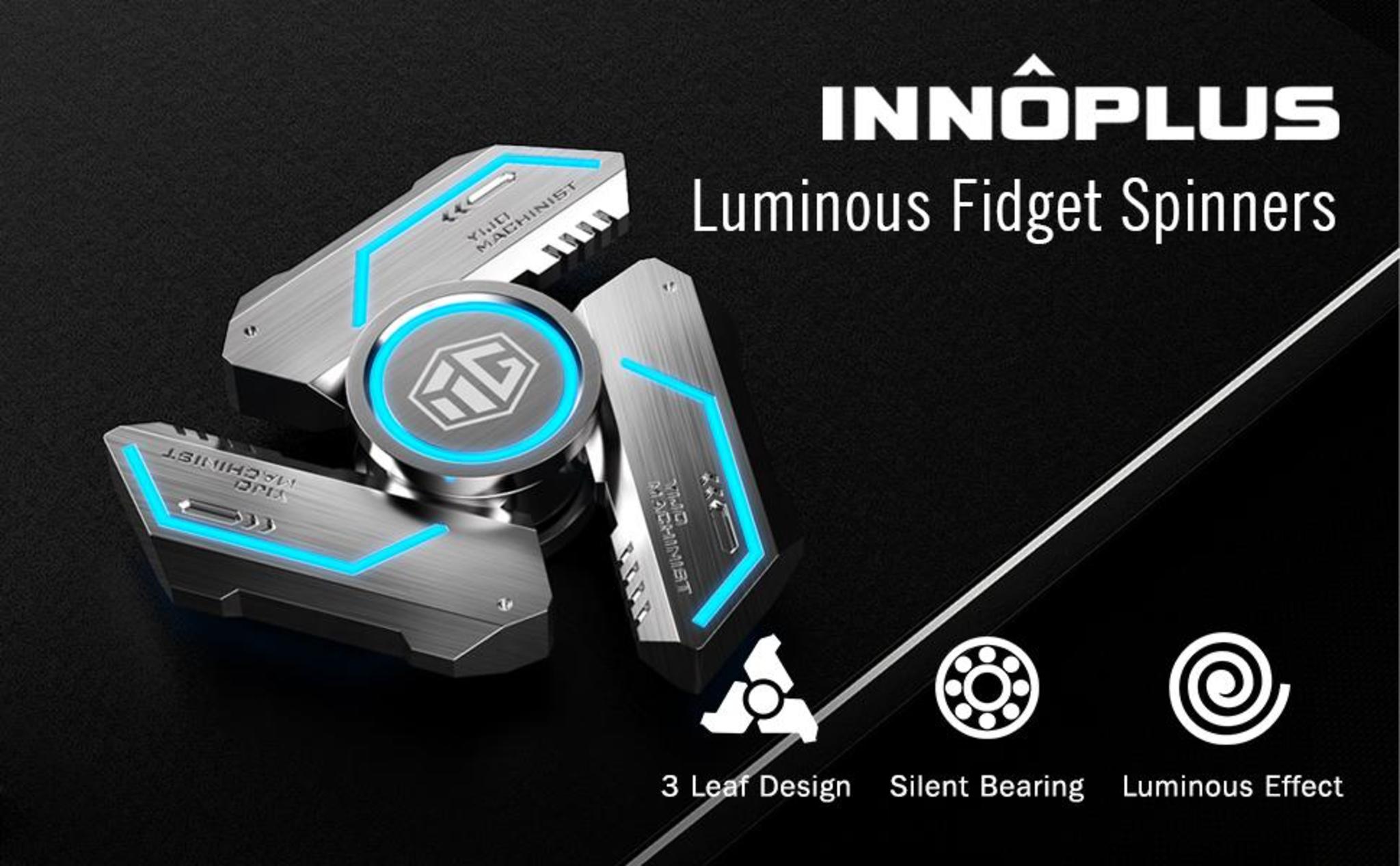 Metal Fidget Spinner with Luminous Light - Stress Relief Toy image 7