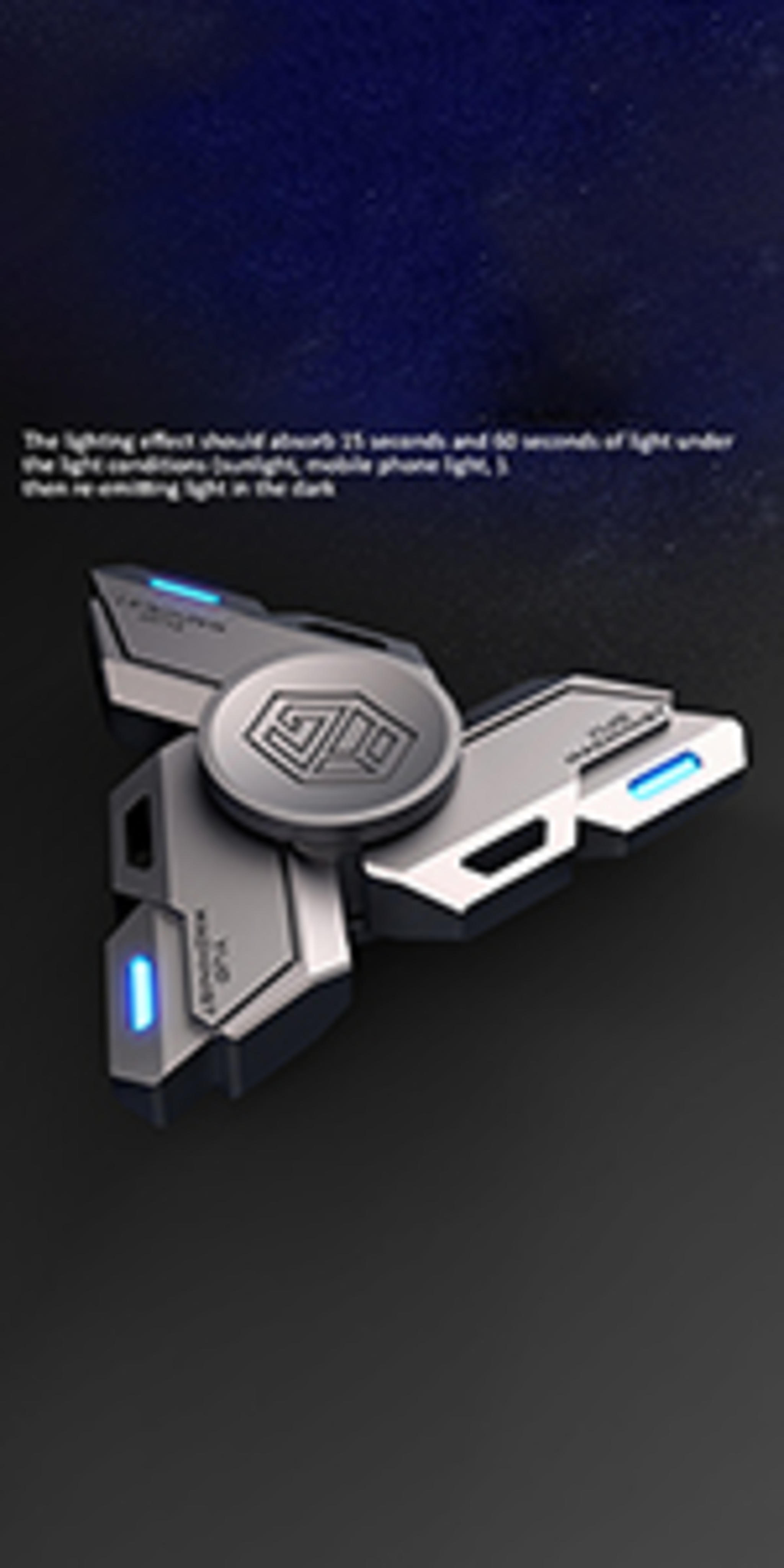 Metal Fidget Spinner with Luminous Light - Stress Relief Toy image 16