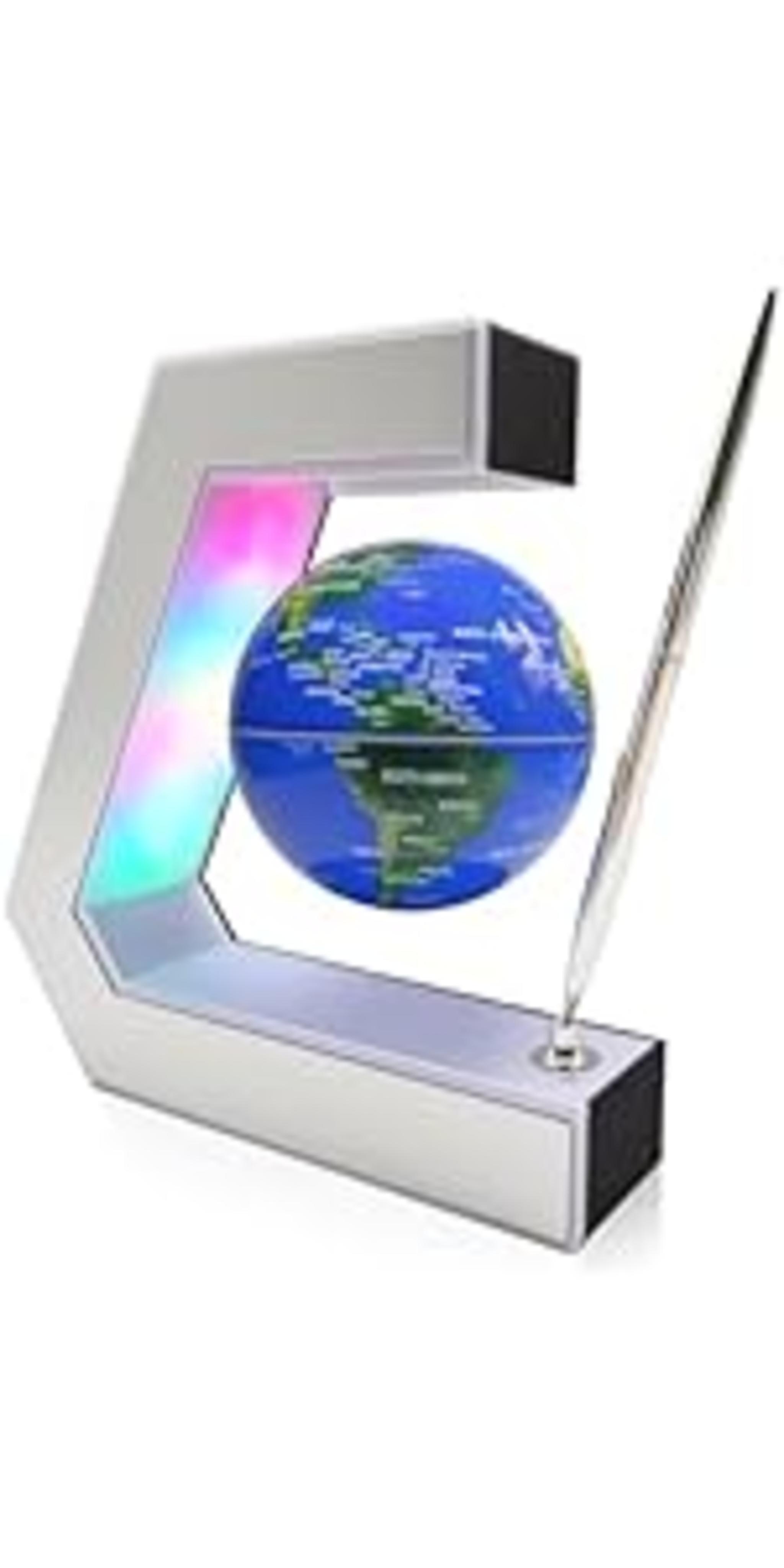 Magnetic Levitation Floating Globe with LED Lights - 4 Inch Educational Desk Decor image 21