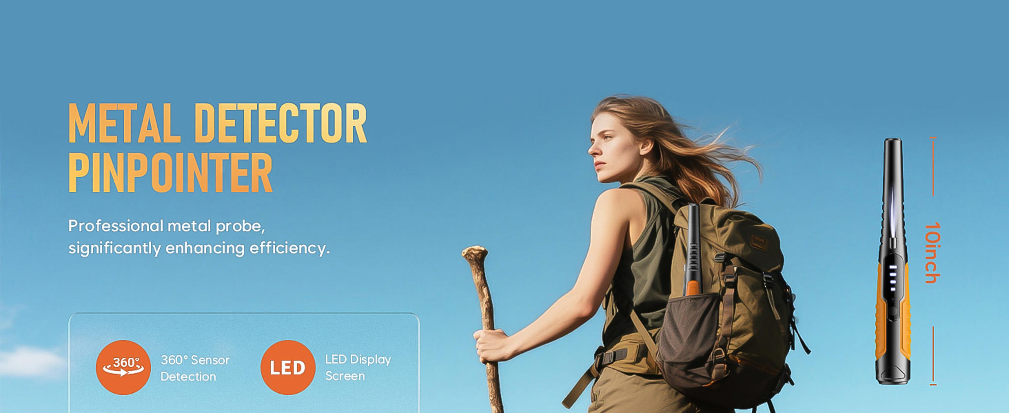 Waterproof Metal Detector Pinpointer with LCD Screen image 7