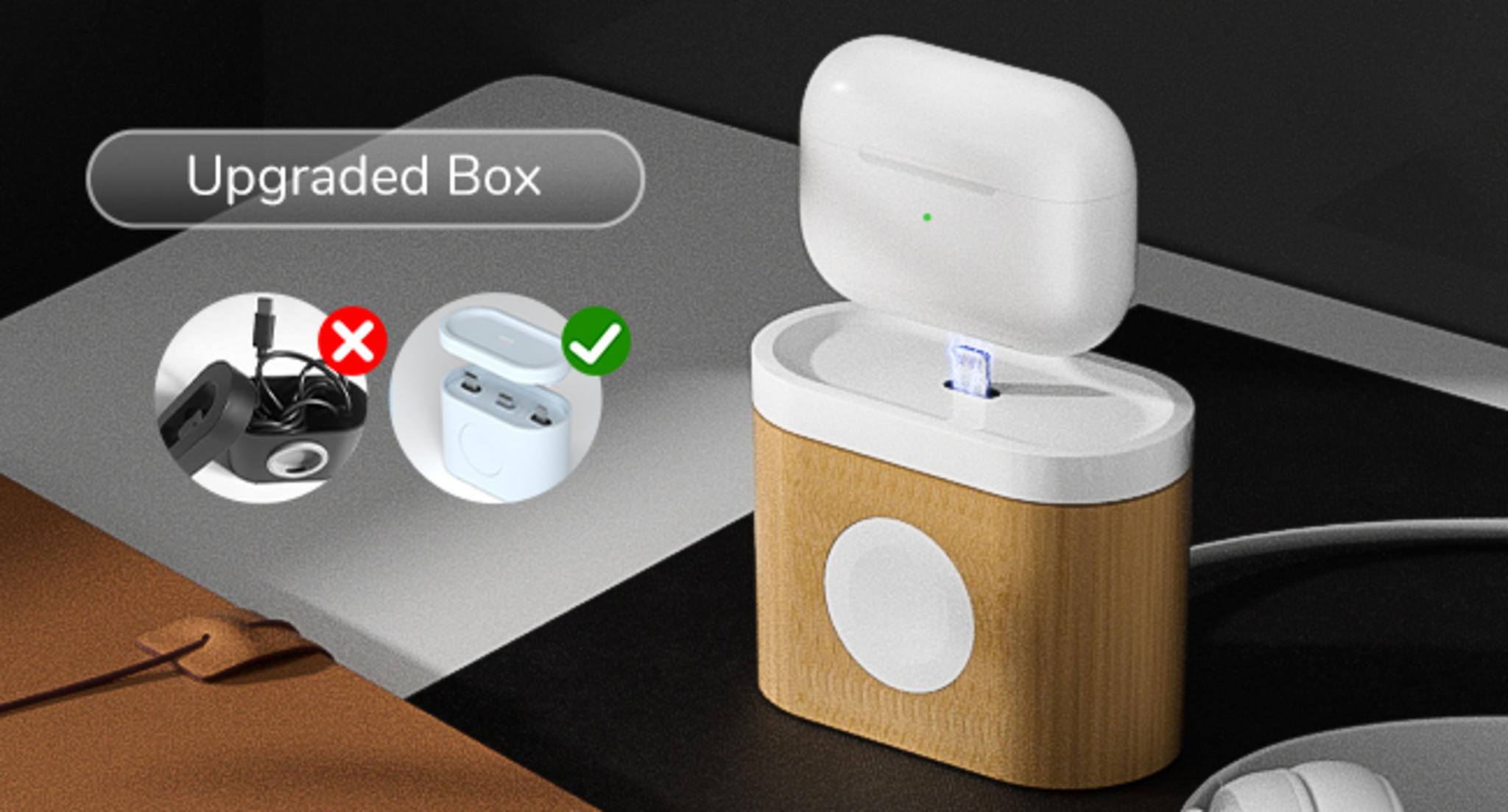 7-in-1 Wireless Charging Station with Alarm Clock and Night Light image 15