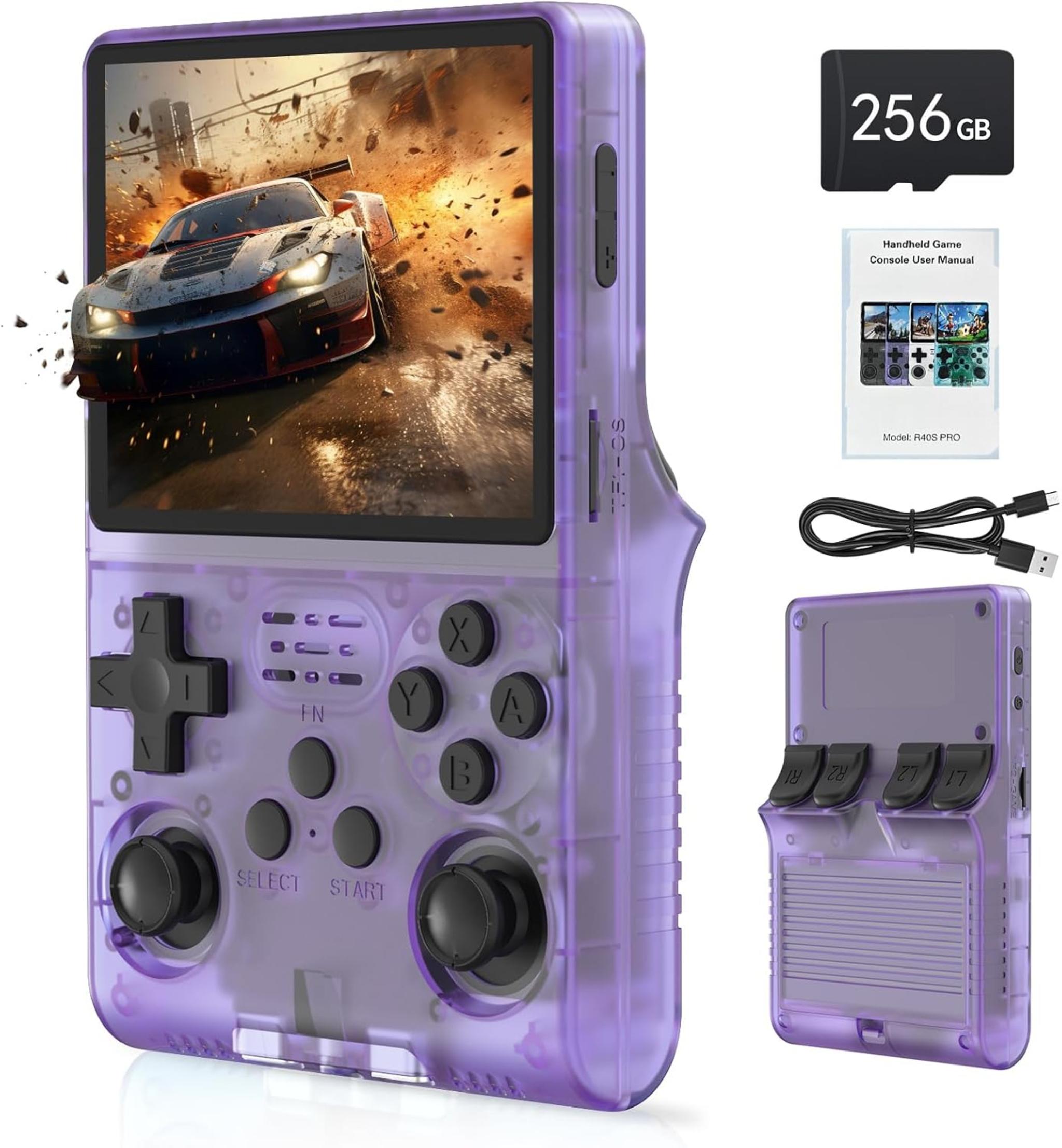 3.5 Inch IPS Retro Game Console with 30000 Preloaded Games, 10-Hour Battery Life