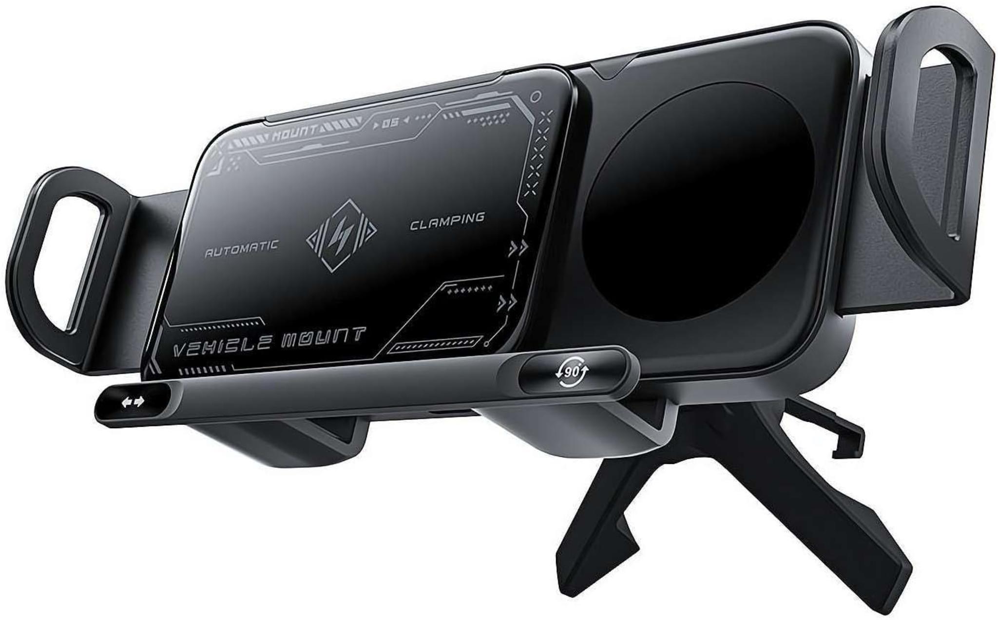 Dual Coil Foldable Car Charger Mount - Fast Charging & 360° Rotation