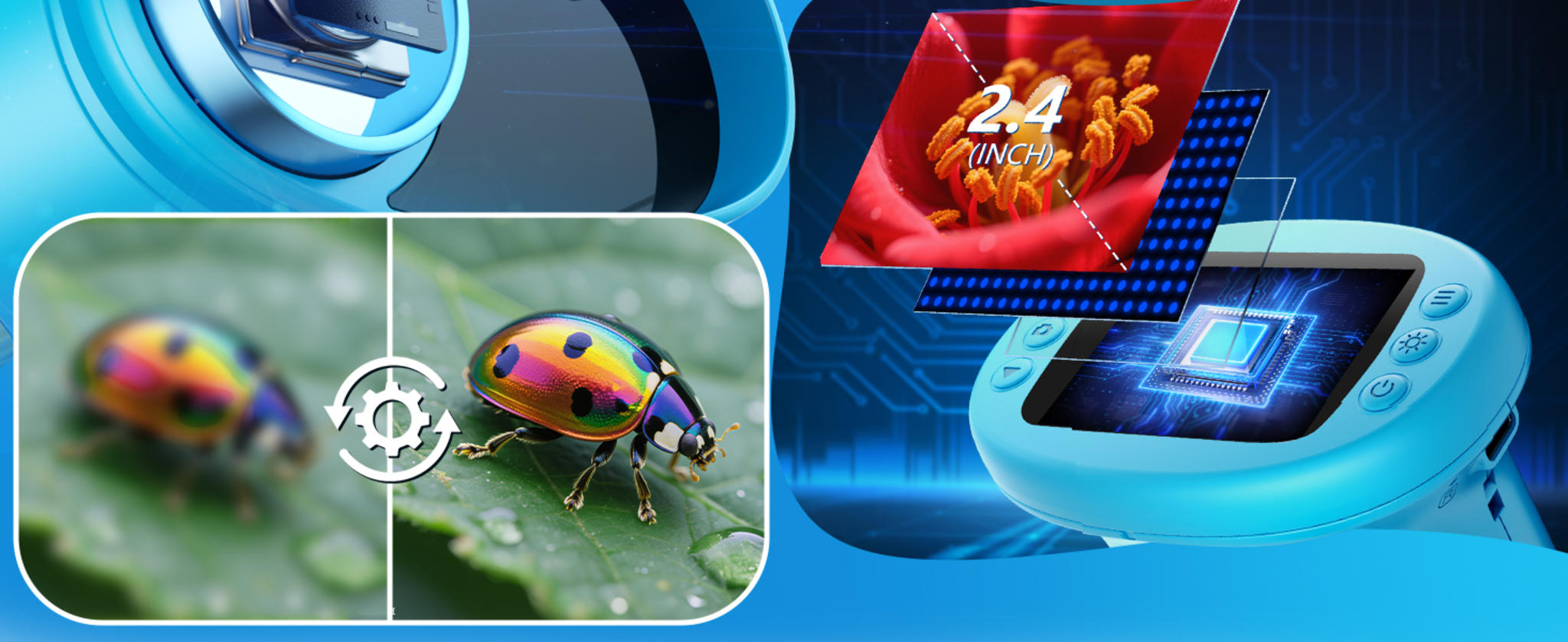 4K Digital Microscope for Kids with 2.4" Screen, 200-1000X Magnification image 9