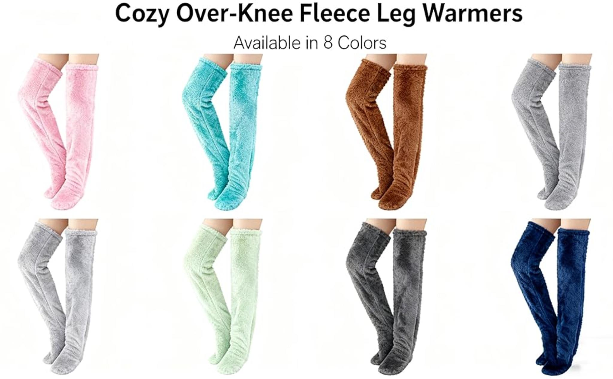 Thigh High Fuzzy Socks - Plush Teddy Bear Non-Slip Warm image 7