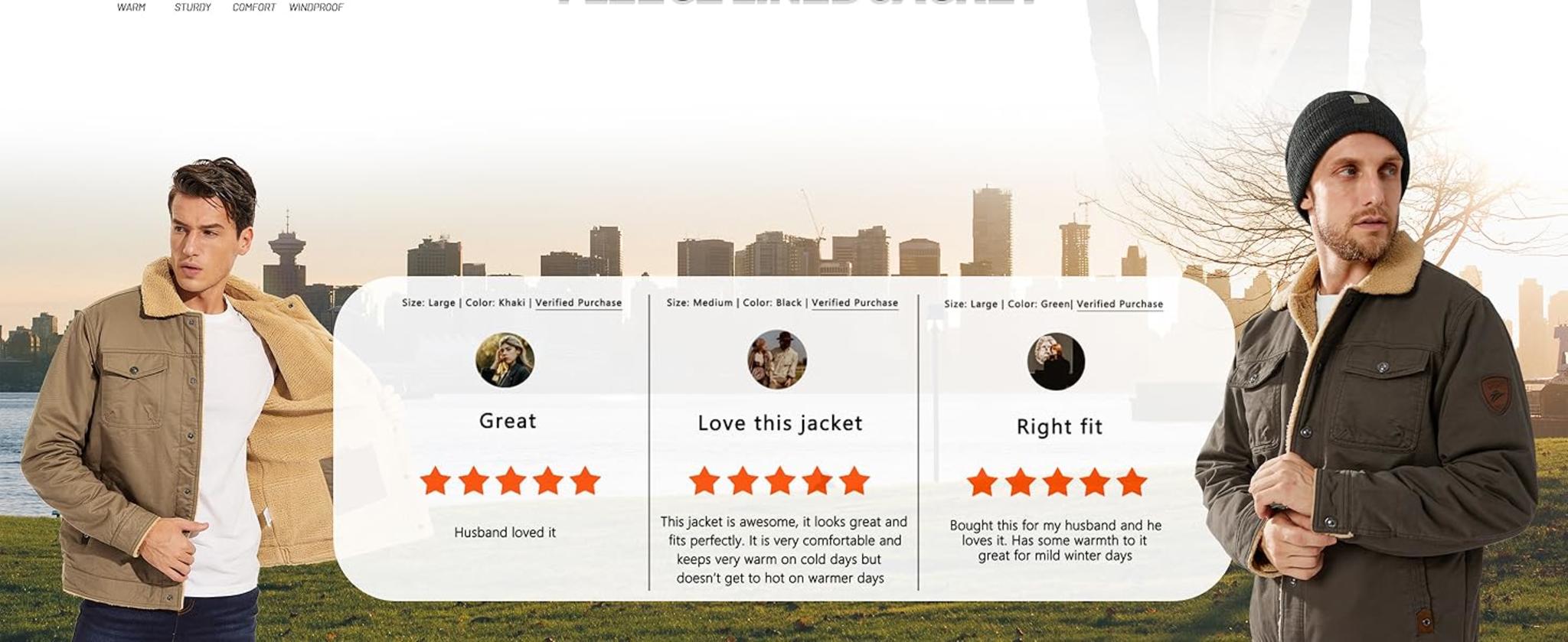 Men's Winter Jacket with Sherpa Lining image 14