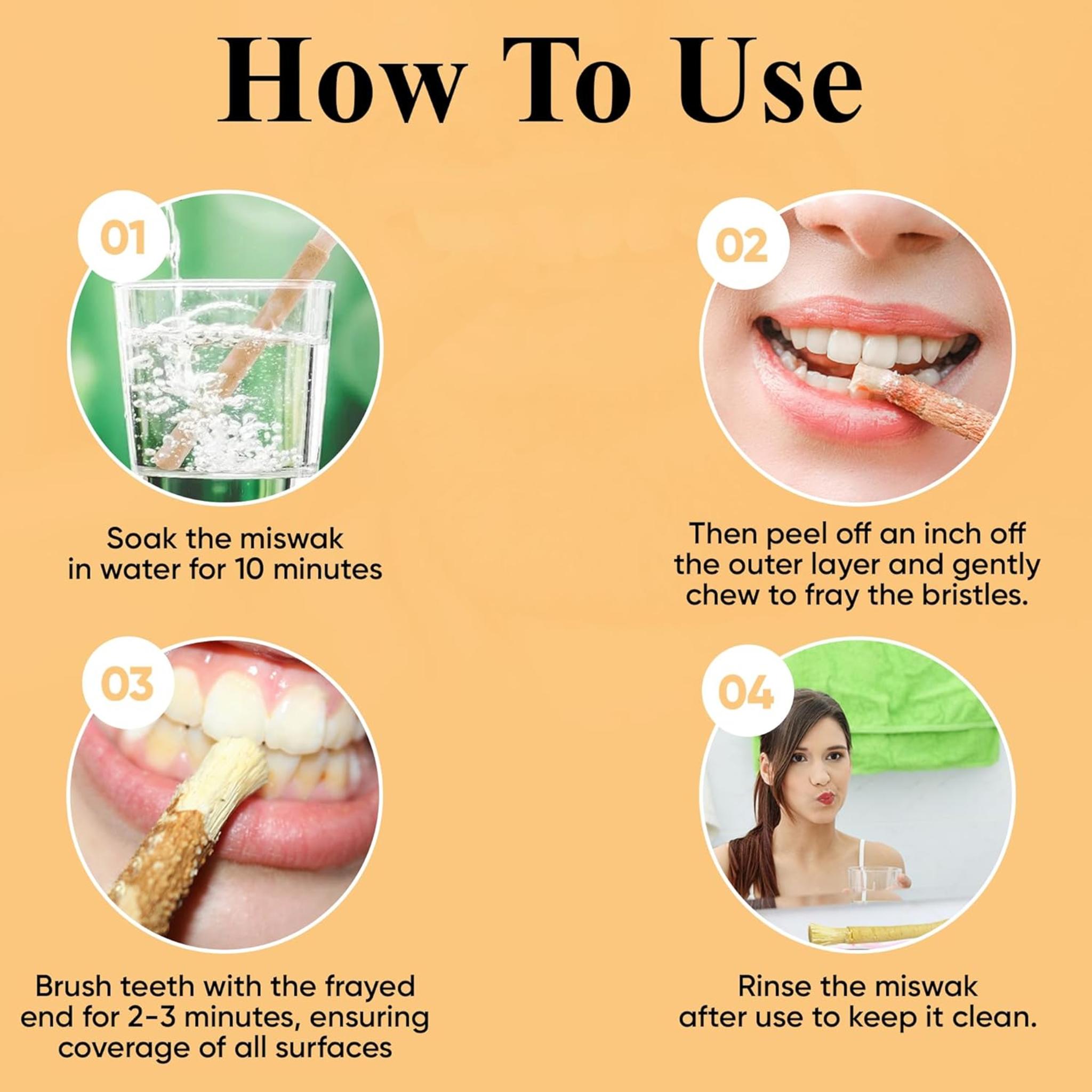 Natural Toothbrush Sticks (10-Pack) - Soft Bristles & Eco-Friendly