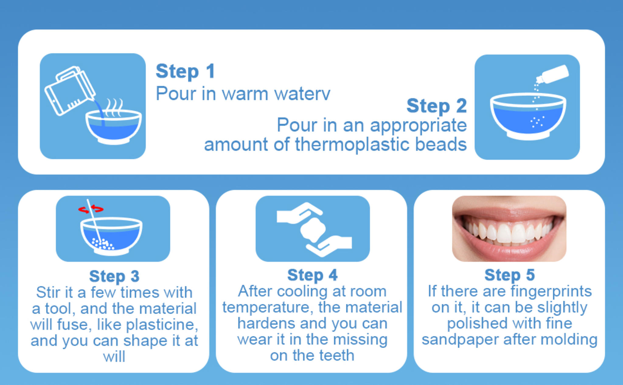 Moldable Teeth Repair Beads for Missing & Cracked Teeth image 11