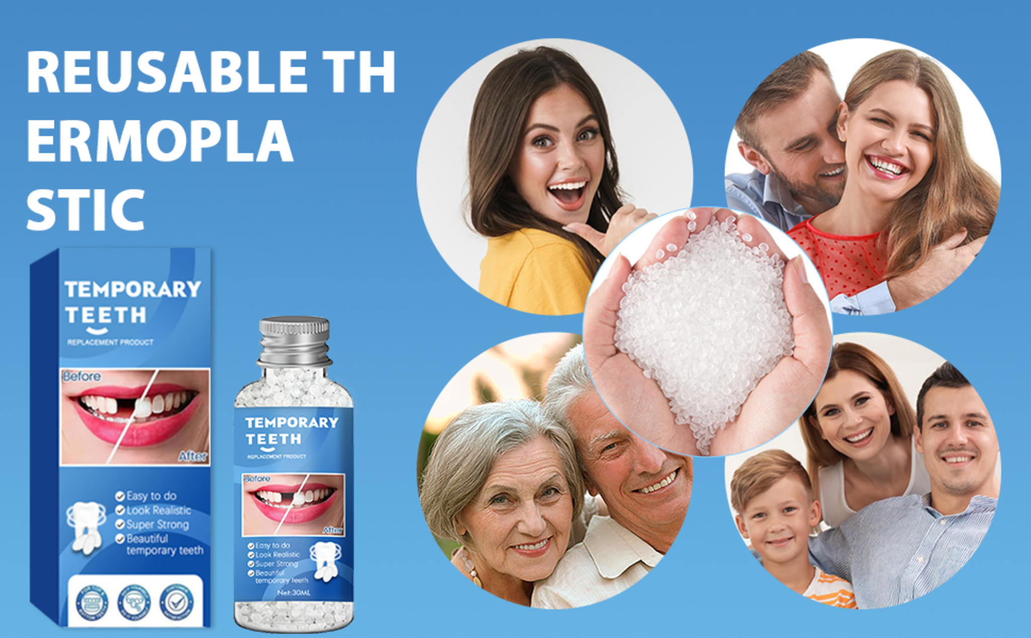 Moldable Teeth Repair Beads for Missing & Cracked Teeth image 12