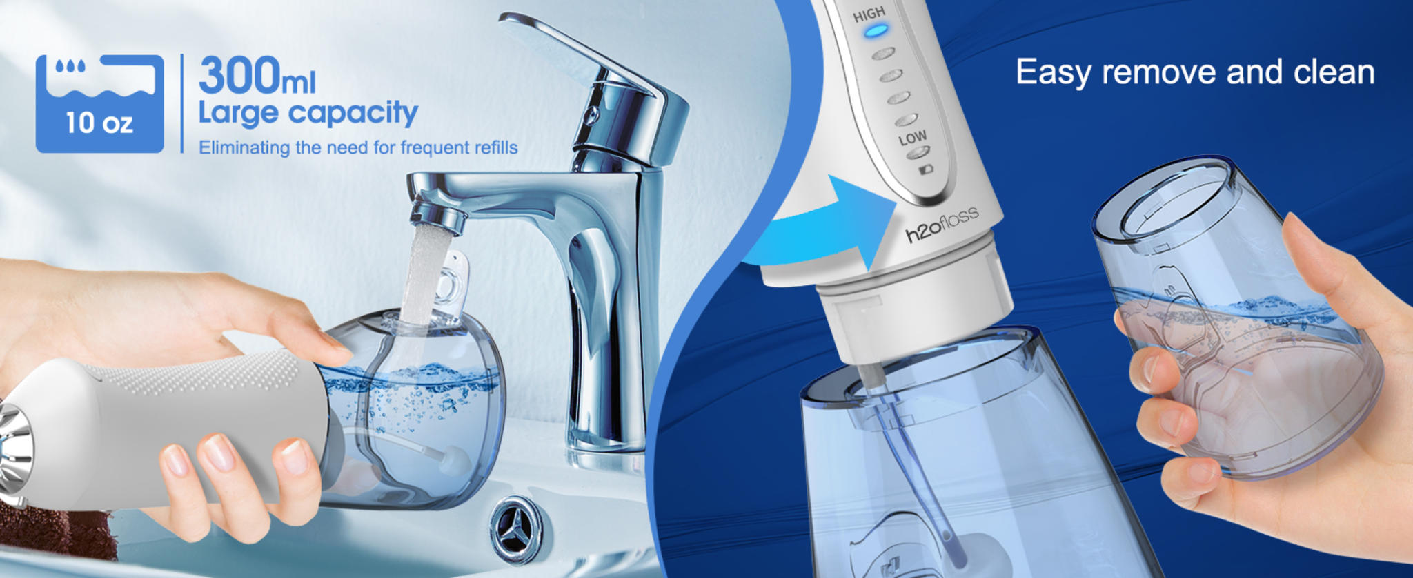Portable Water Dental Flosser with 5 Modes, 6 Jet Tips image 9