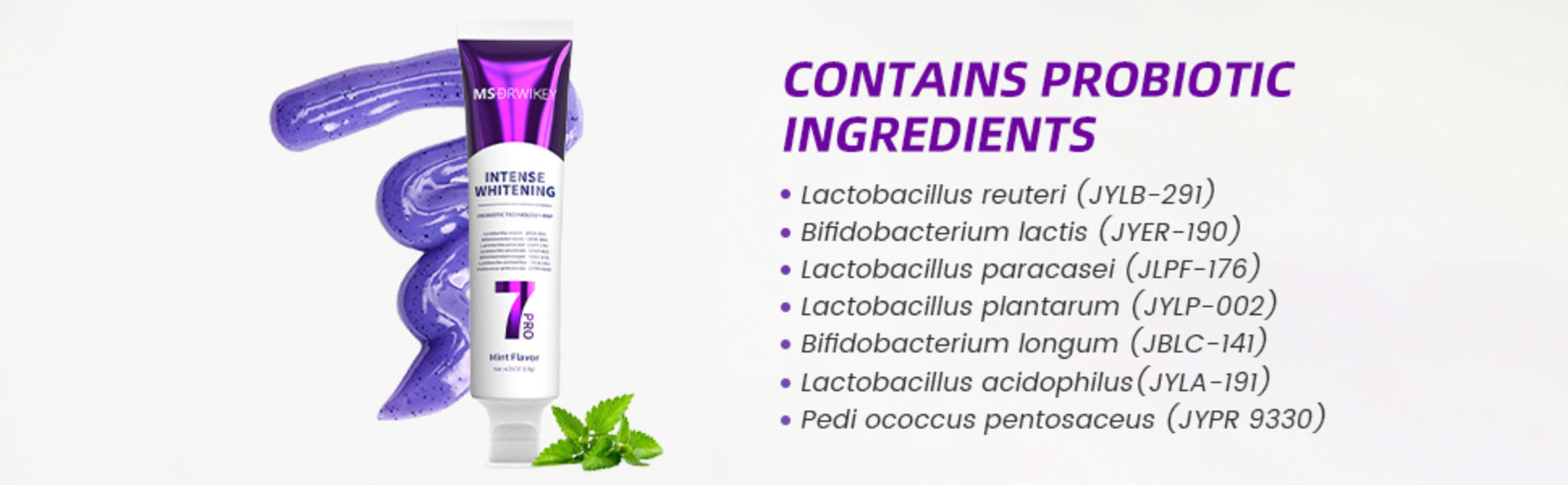 7 Probiotics Deep Whitening Toothpaste with Purple Beads - Fluoride-Free & Enamel-Safe image 12