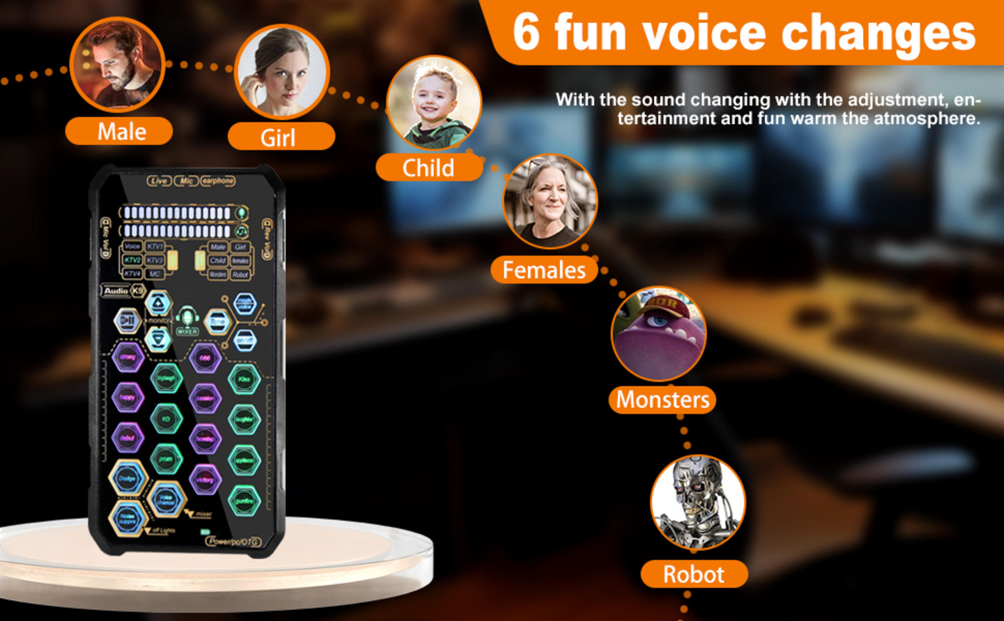 Portable Handheld Sound Card for Live Streaming, Podcasting, Singing & Gaming image 7