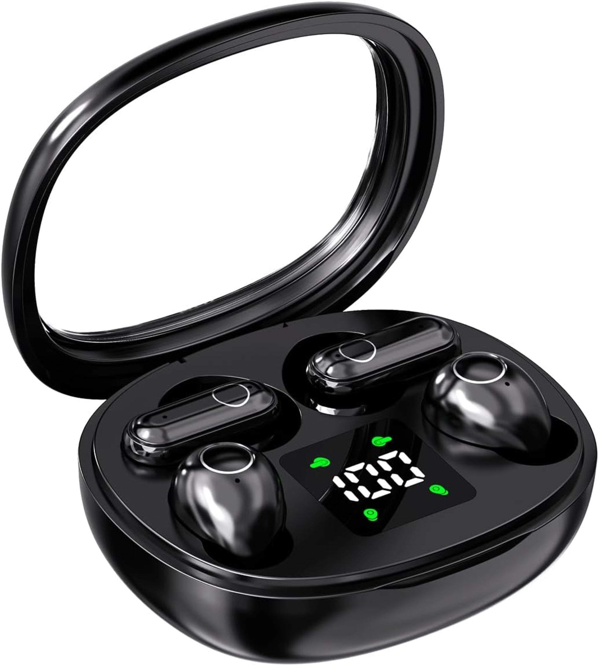 2-Pair Wireless Bluetooth Earbuds Set, Ultra-Slim Sleep & Short-Handle Sport Earphones