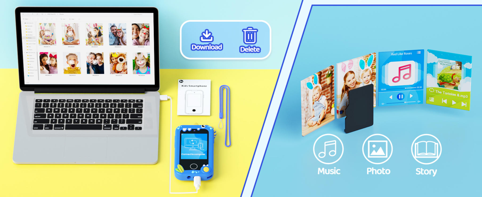 Kids Smart Phone Toy with Touchscreen, Dual Camera & Learning Games for Ages 3-8 image 15