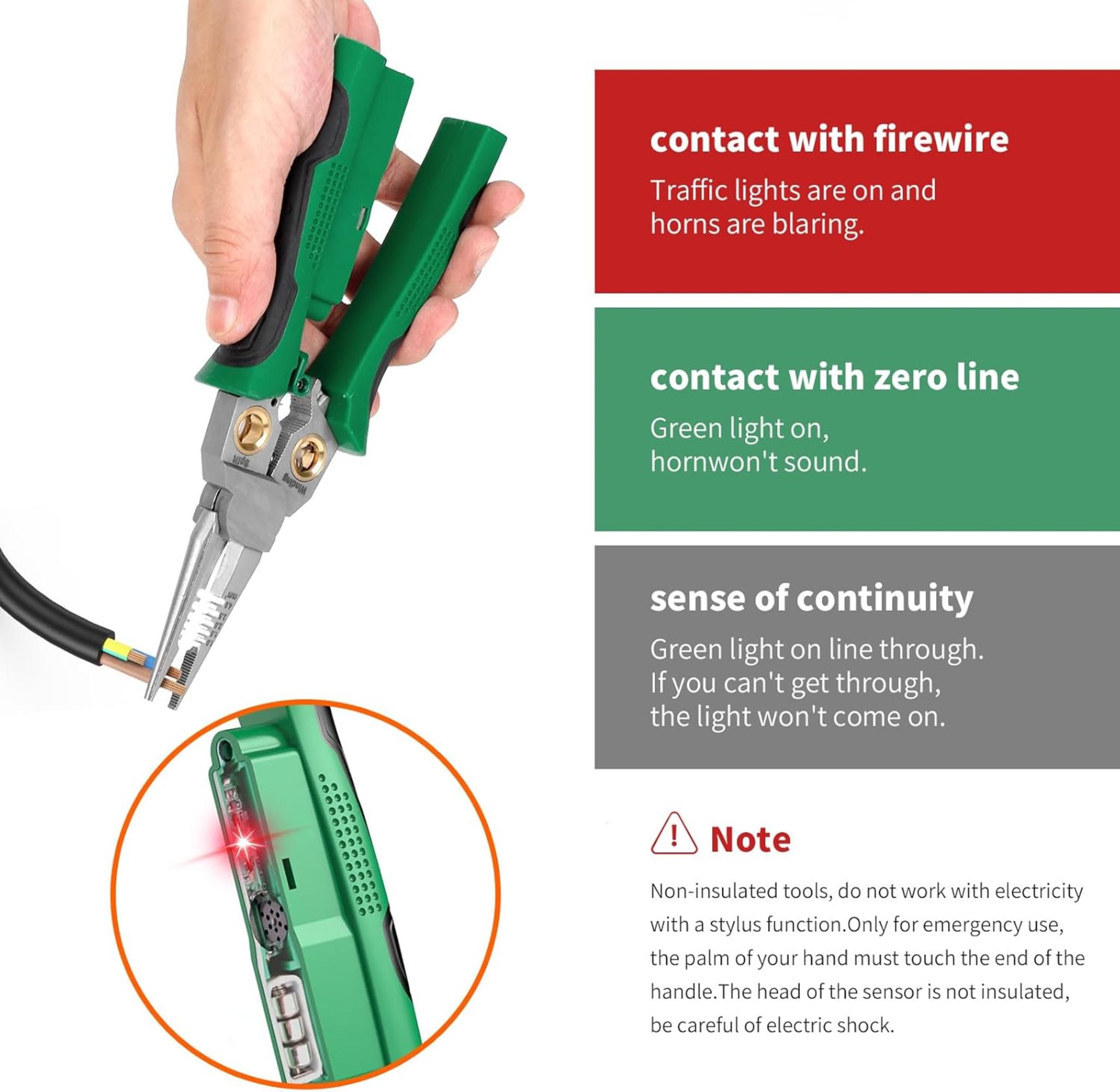 8-in-1 Wire Crimper Stripper with Voltage Detector