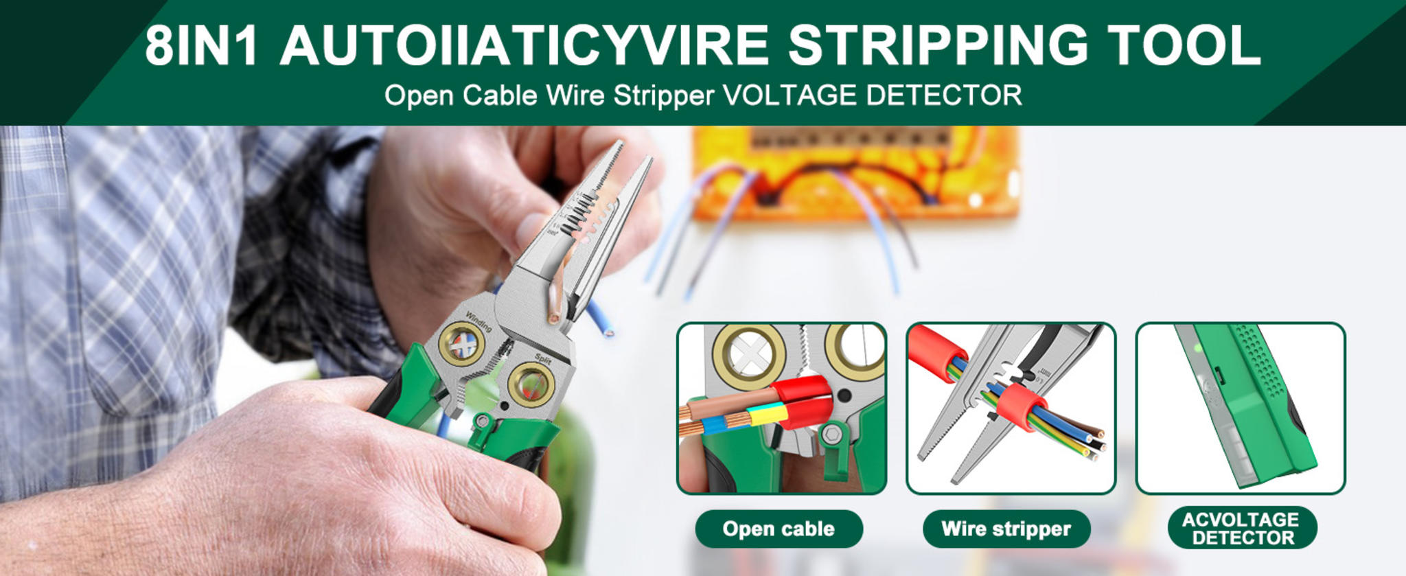8-in-1 Wire Crimper Stripper with Voltage Detector image 10