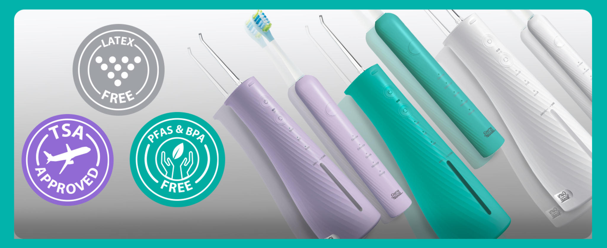 Electric Toothbrush & Water Flosser Combo, 4 Brush Heads, 4 Jet Tips, IPX7 Waterproof, Lavender image 17