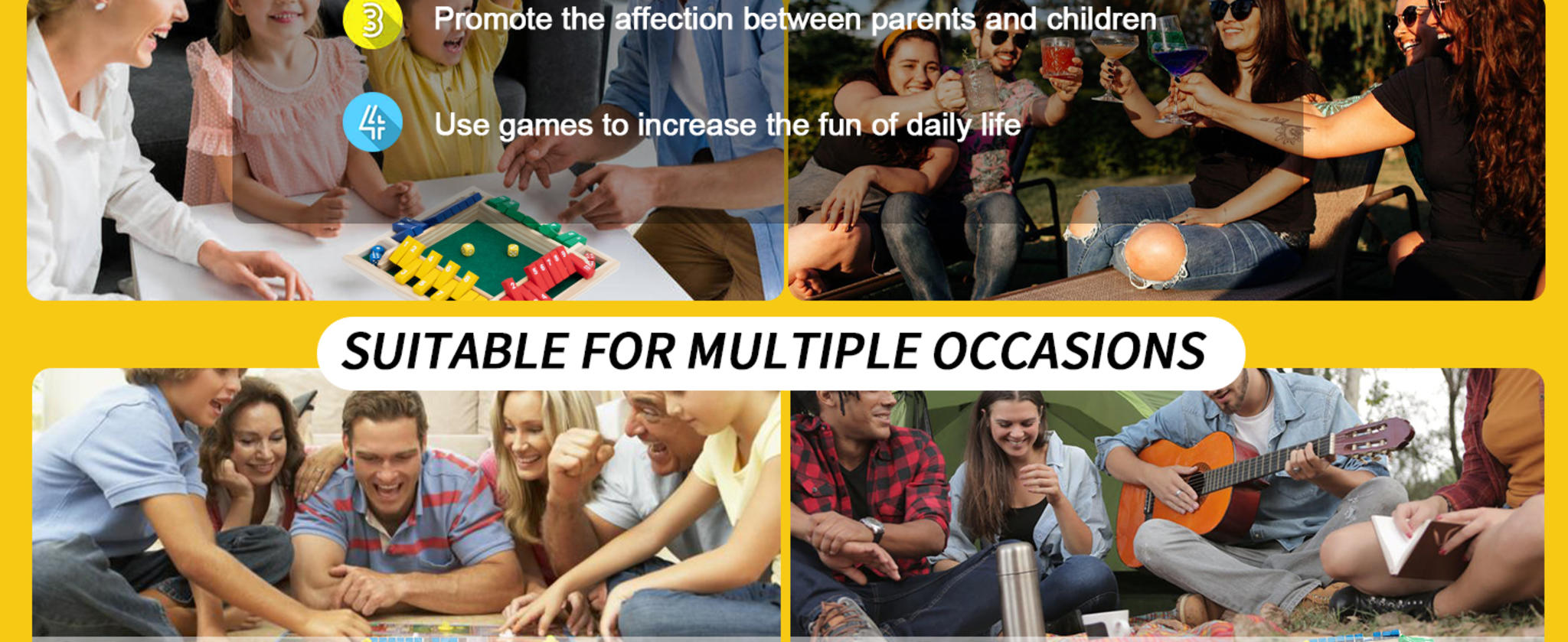 Shut The Box Dice Game - Wooden Math Board for Family & Classroom image 11