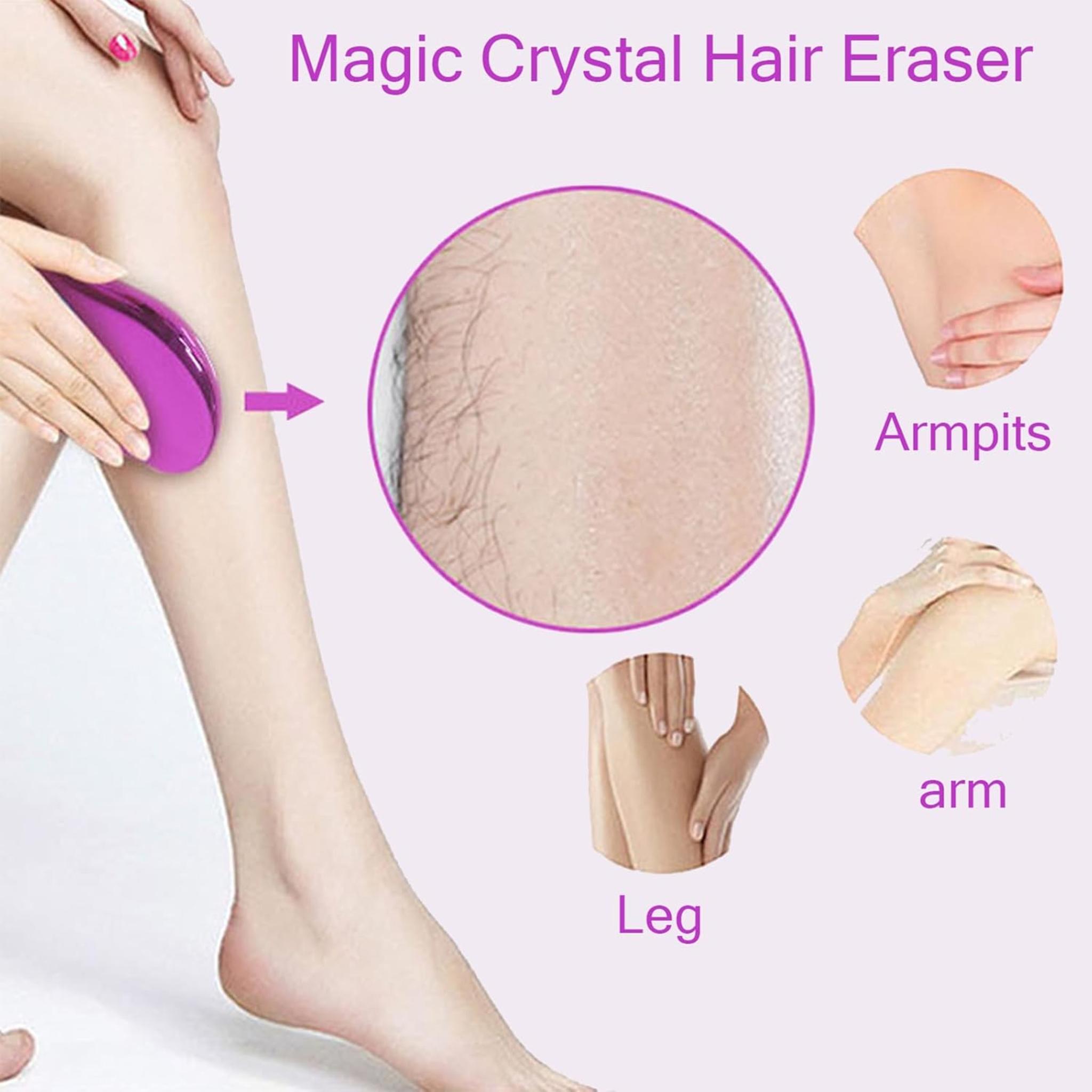 Reusable Crystal Hair Remover - Painless Exfoliation for Smooth Skin