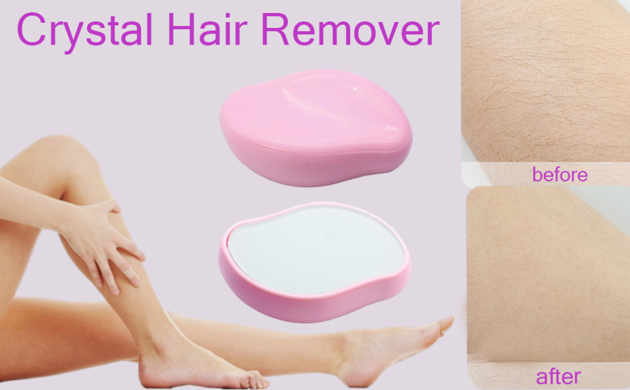 Reusable Crystal Hair Remover - Painless Exfoliation for Smooth Skin image 7