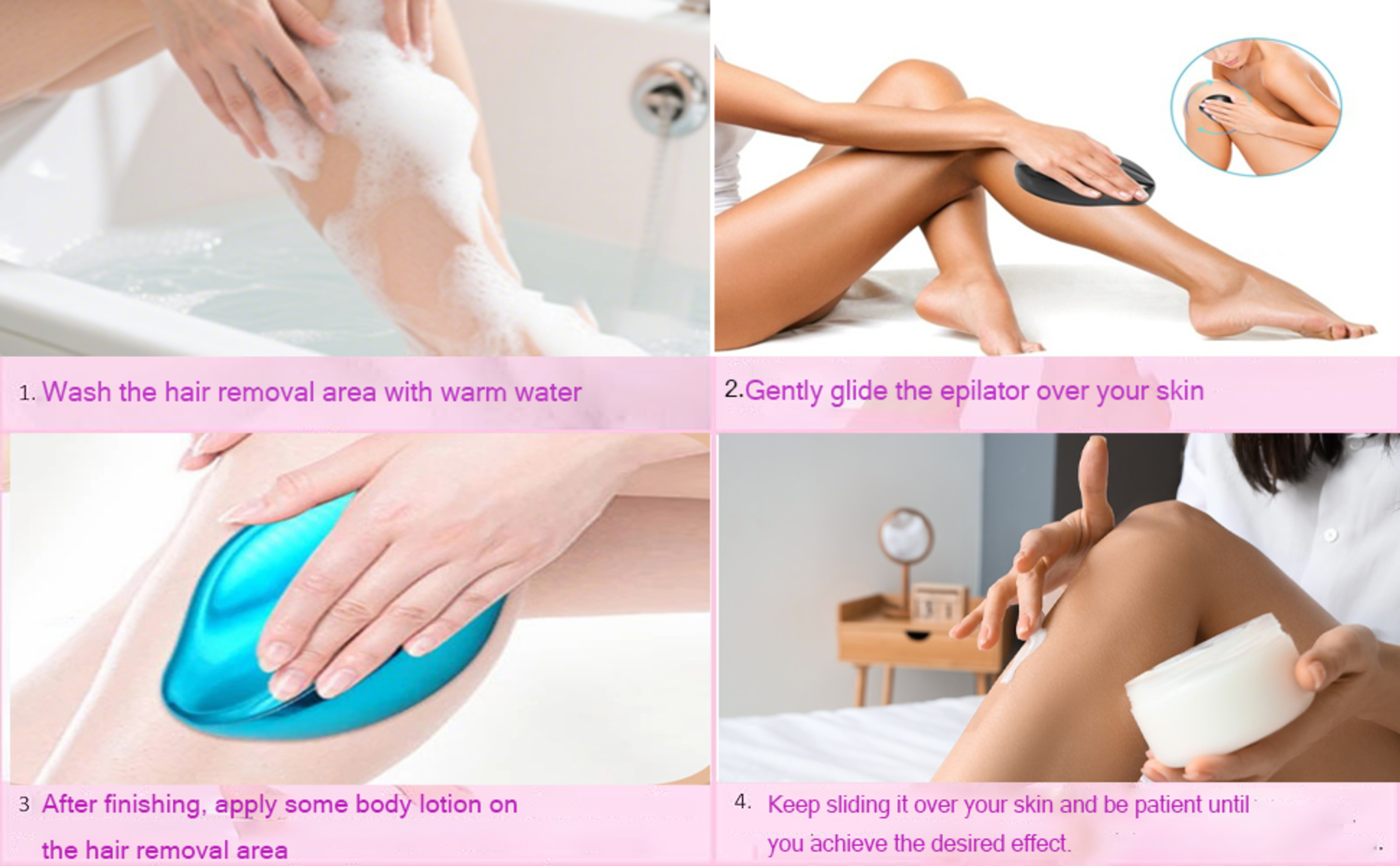 Reusable Crystal Hair Remover - Painless Exfoliation for Smooth Skin image 11