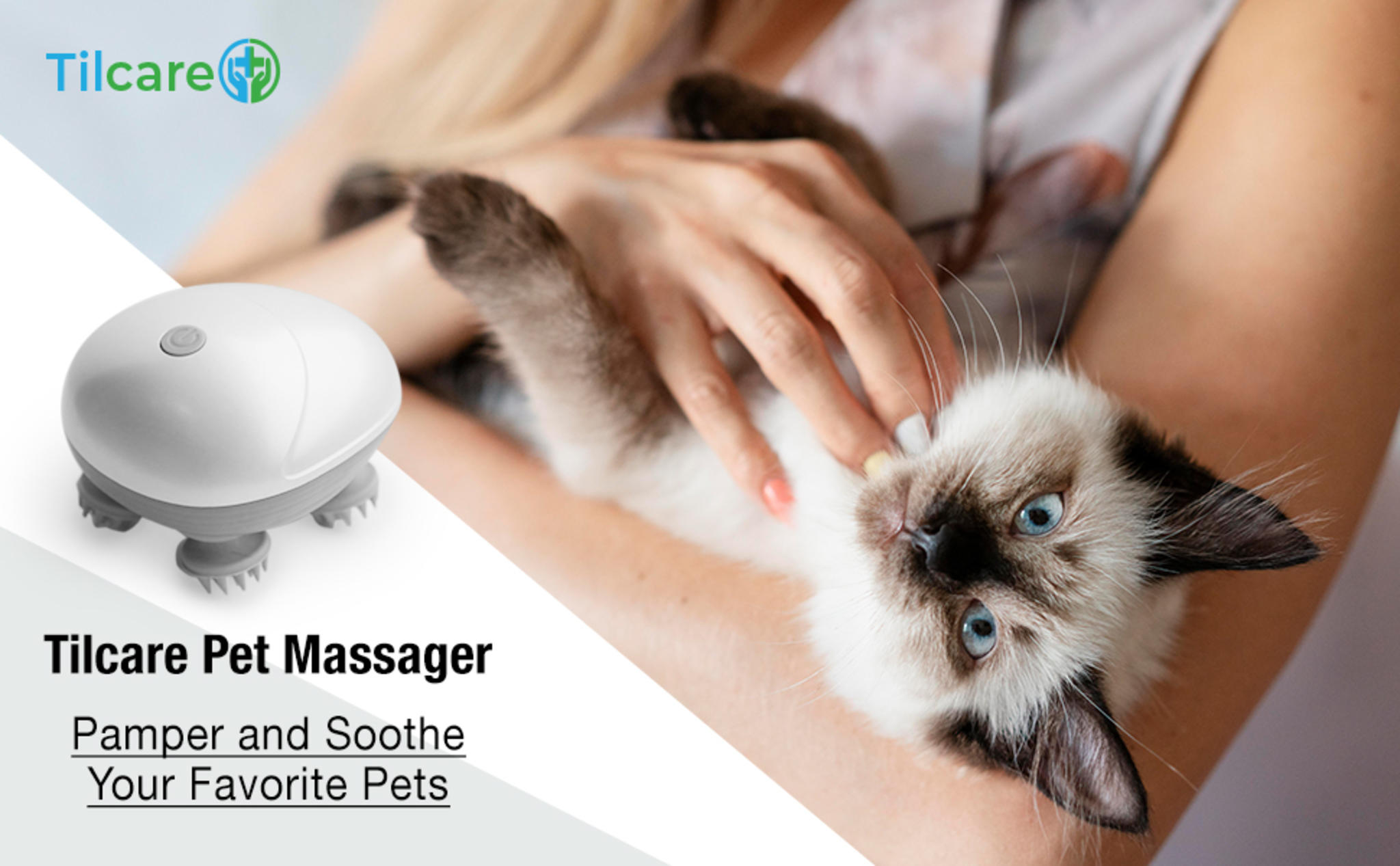 Electric Pet Massager - Relieves Muscle Tension in Dogs and Cats with 4 Rotating Heads image 6