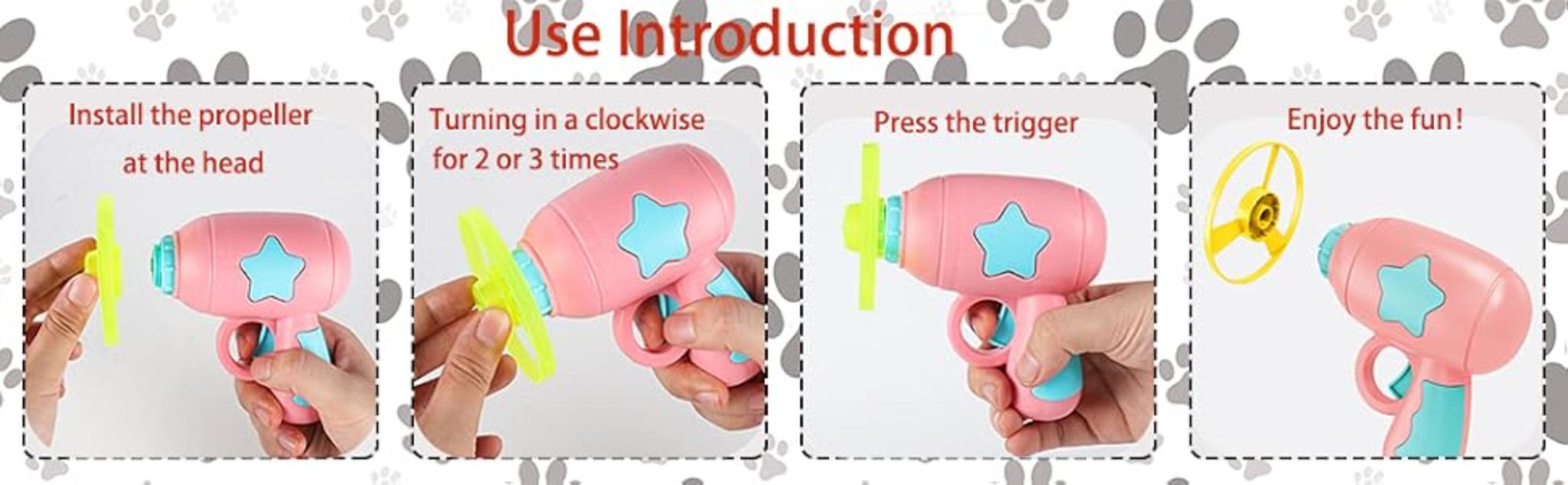 15-Piece Cat Fetch Toy Set with Colorful Flying Propellers image 8